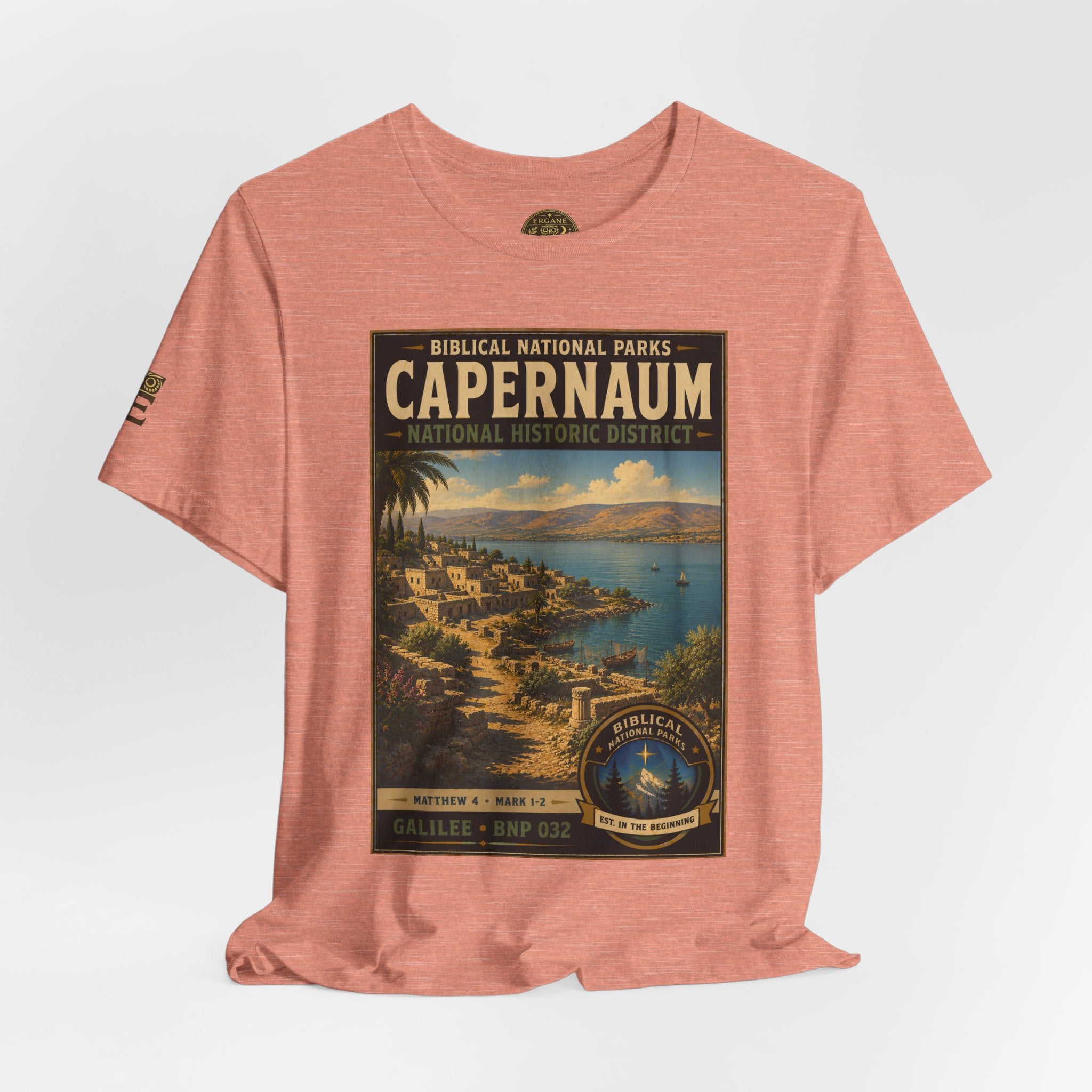 Biblical National Parks Collection VI- Galilee #032/035 Matthew 4 & Mark 1-2 | Vintage nature poster Tee | Biblical national parks graphic shirt