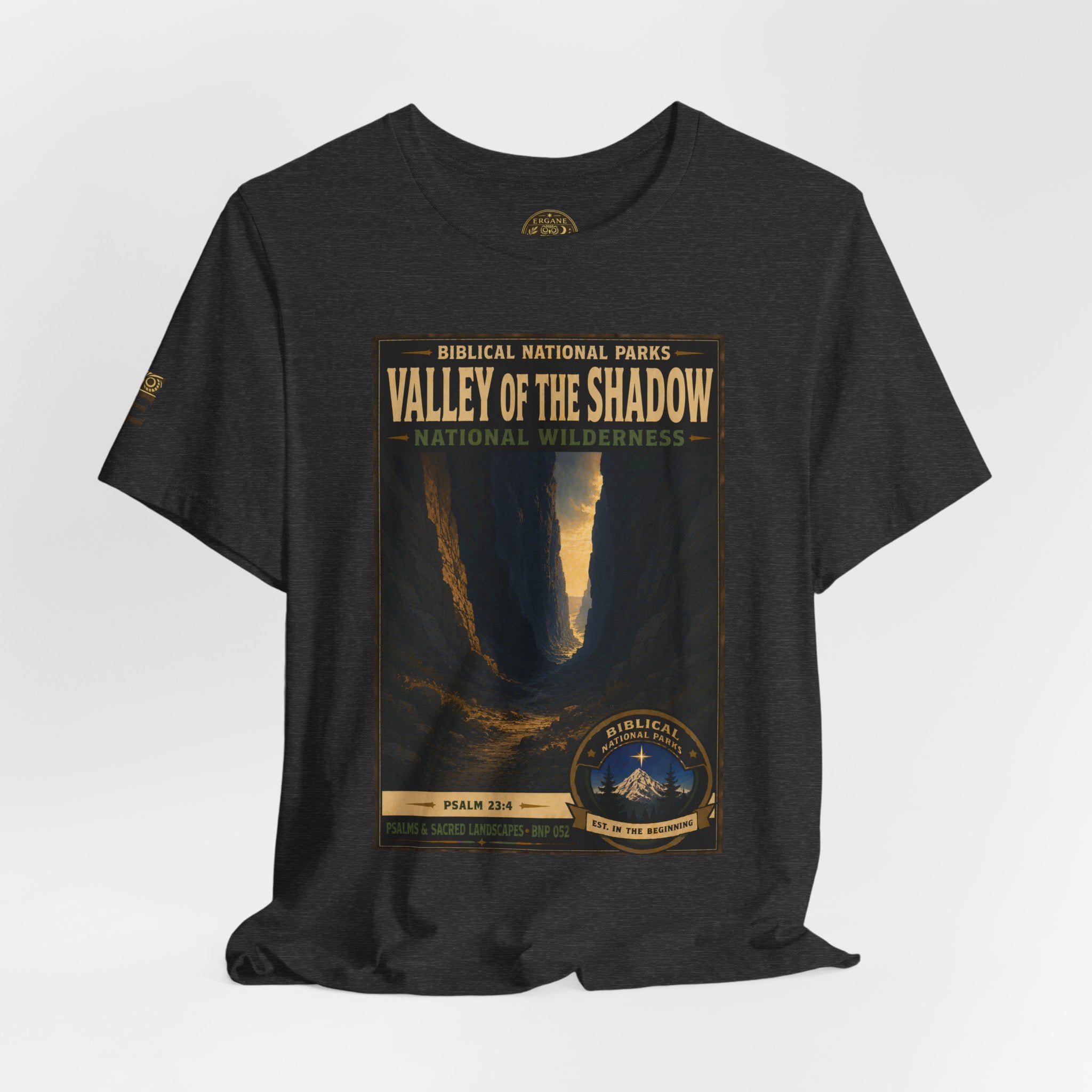 Biblical National Parks Collection IX- #052/054 -Psalms & Sacred Landscapes | Psalm 23:4 | Vintage nature poster Tee | Biblical national parks graphic shirt