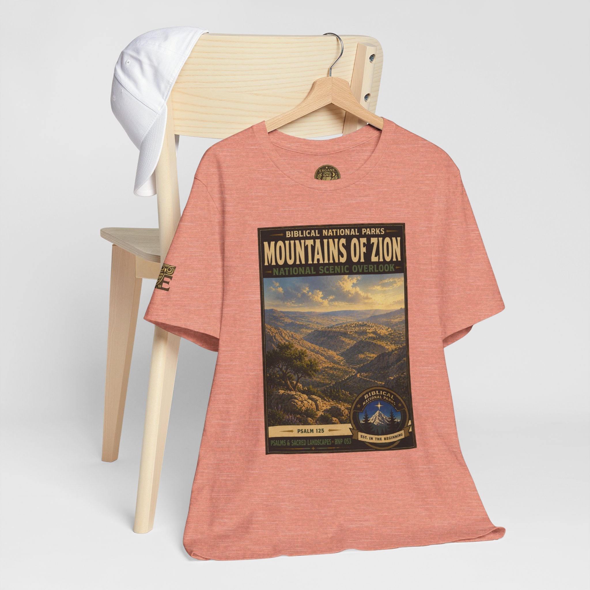 Biblical National Parks Collection IX- #053/054 -Psalms & Sacred Landscapes | Psalm 125 | Vintage nature poster Tee | Biblical national parks graphic shirt