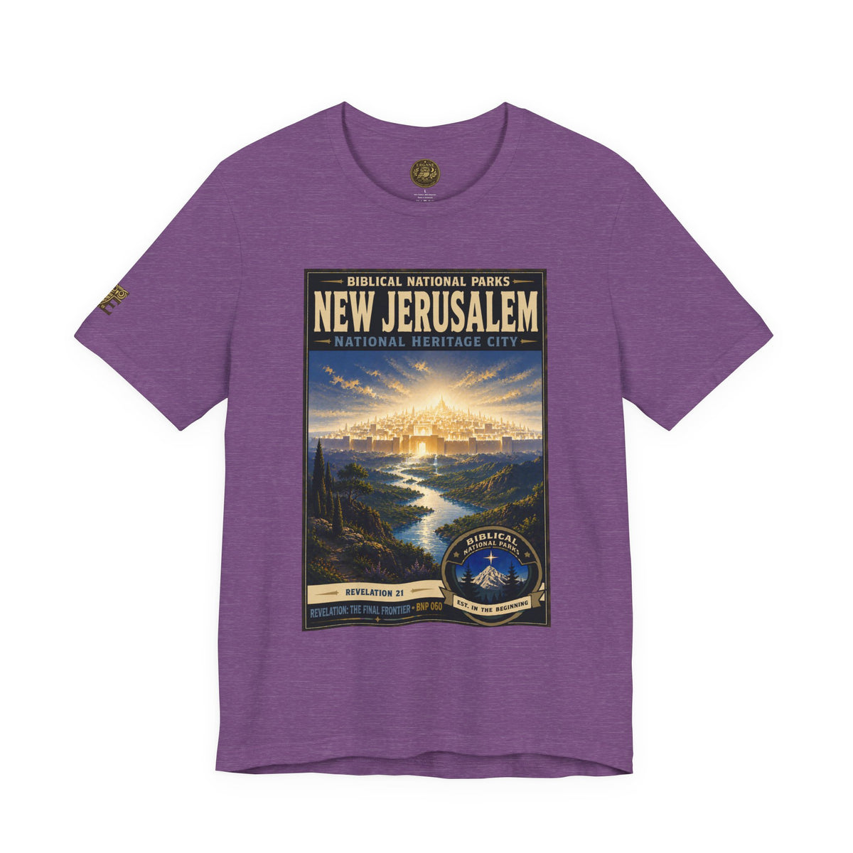Biblical National Parks Collection X- #060/061 - Revelation: The Final Frontier | Revelation 21 | Vintage nature poster Tee | Biblical national parks graphic shirt 2