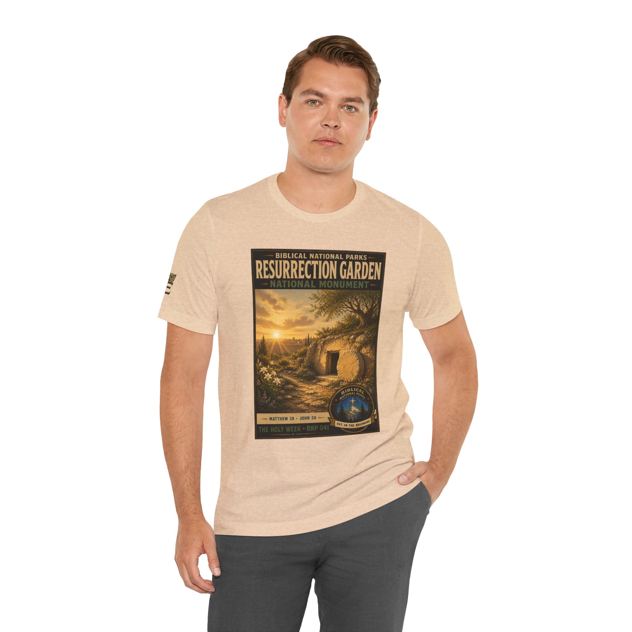 Biblical National Parks Collection VII- The Holy Week #041/041 | Matthew 28 - John 20 | Vintage nature poster Tee | Biblical national parks graphic shirt