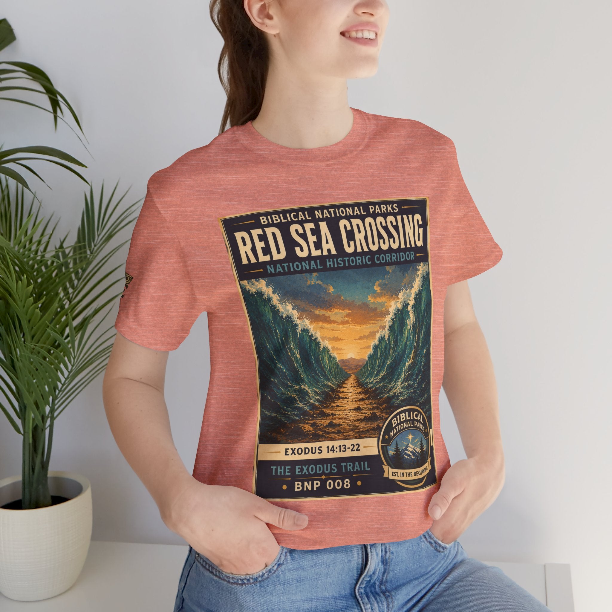 Biblical National Parks Collection II- The Exodus Trail #008/013 Exodus 14: 13-22 | Vintage nature poster Tee | Biblical national parks graphic shirt