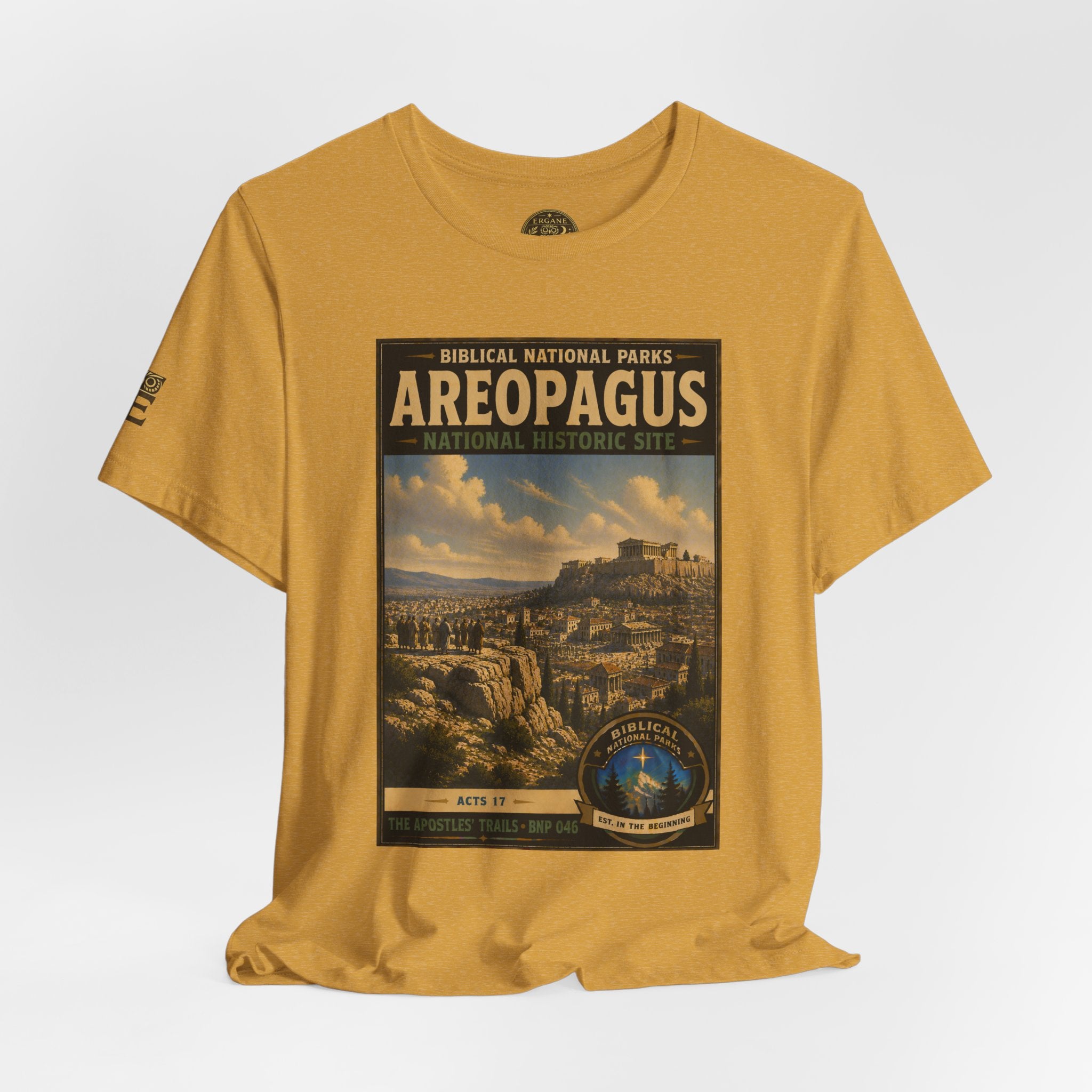 Biblical National Parks Collection VIII- The Apostles' Trails #046/049 | Acts 17 | Vintage nature poster Tee | Biblical national parks graphic shirt