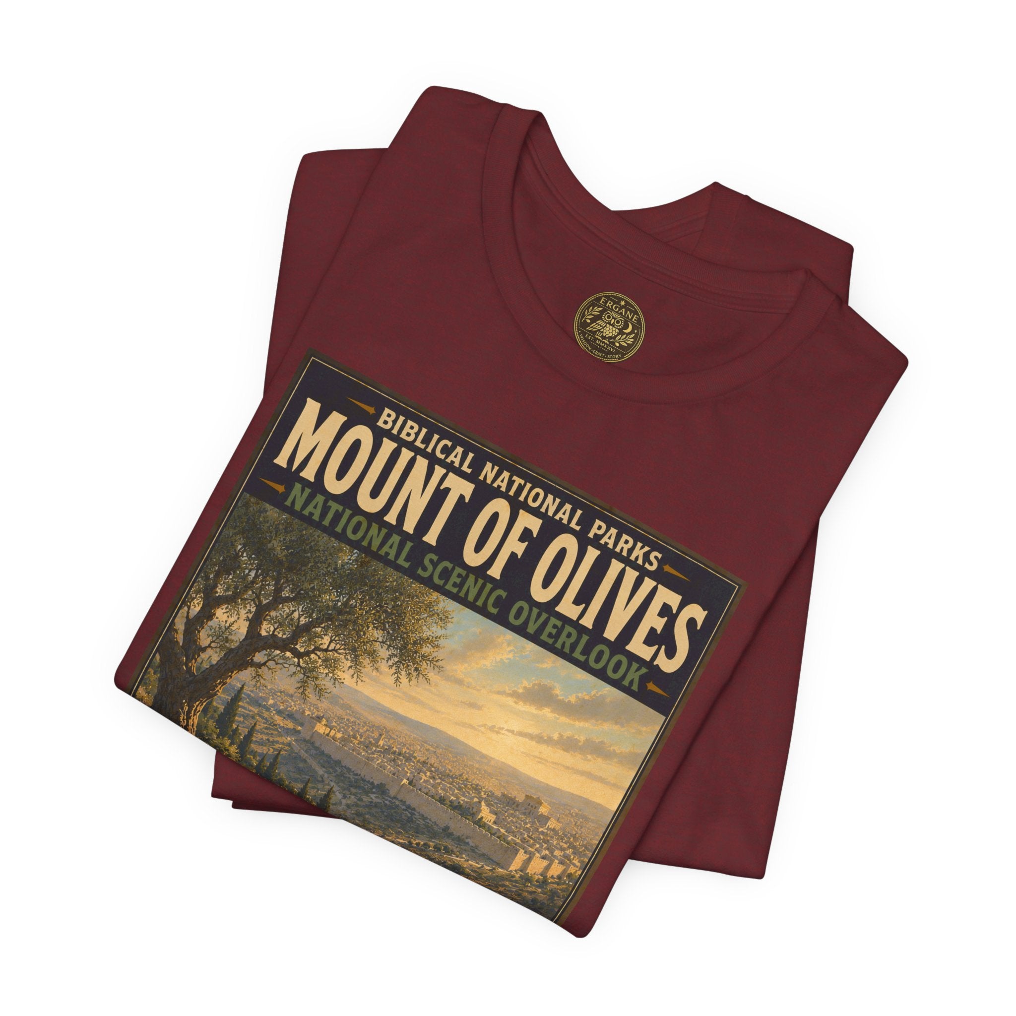 Biblical National Parks Collection VII- The Holy Week #036/041 | Matthew 21 - Luke 19 | Vintage nature poster Tee | Biblical national parks graphic shirt