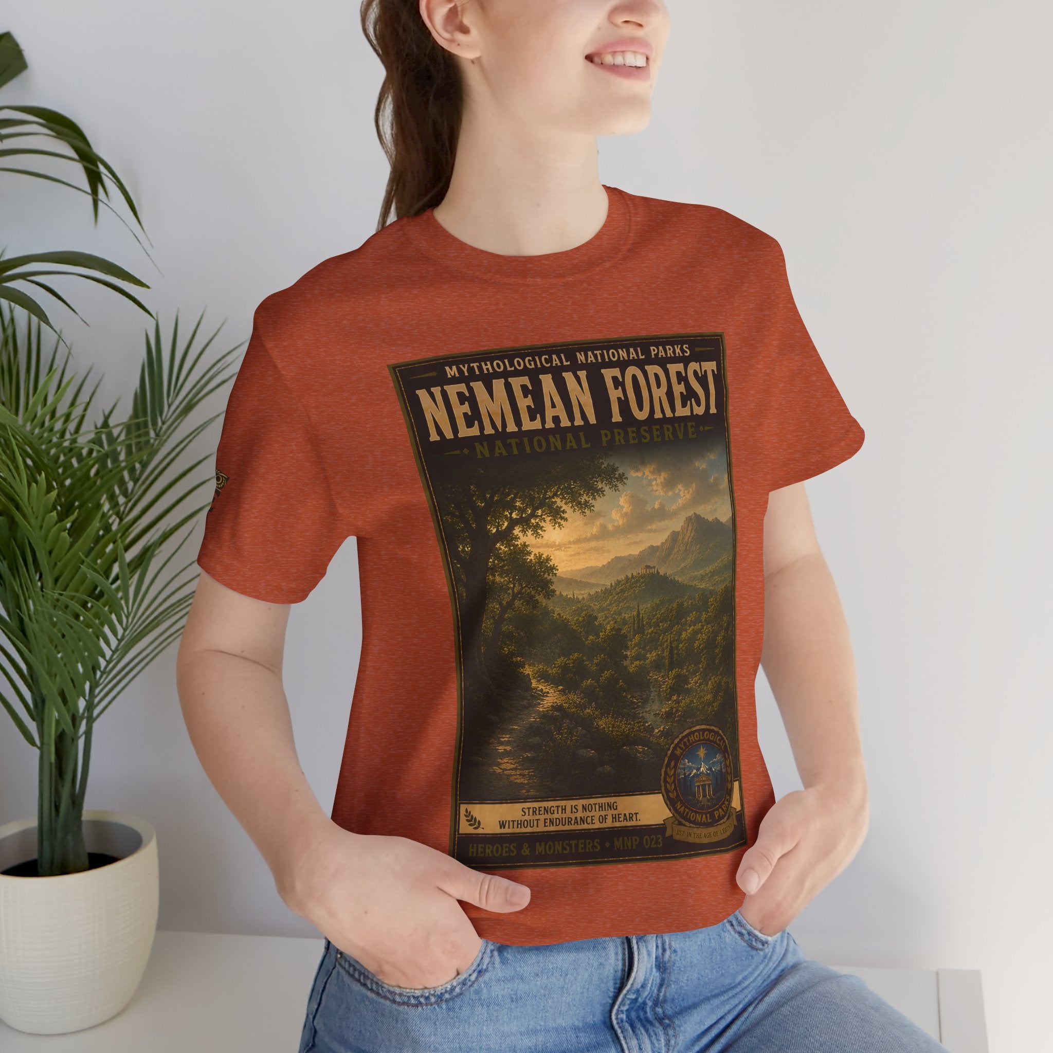 Mythological National Parks Collection III- #023-028 - Heros & Monsters | Vintage nature poster Tee | Mythological National Parks graphic shirt