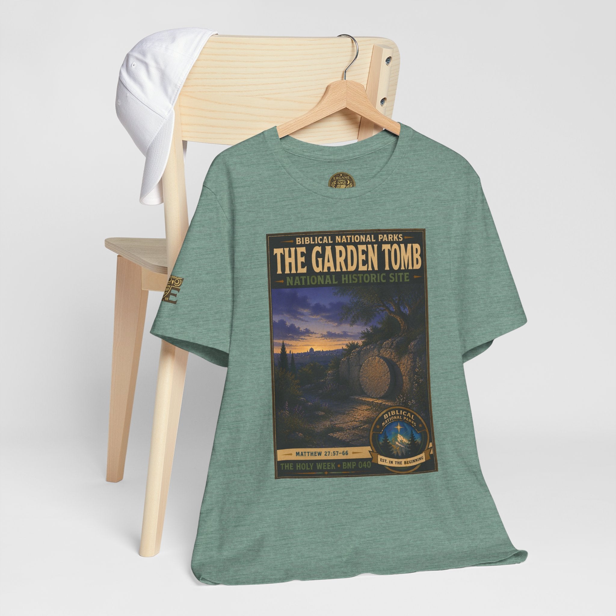 Biblical National Parks Collection VII- The Holy Week #040/041 | Matthew 27: 55-66 | Vintage nature poster Tee | Biblical national parks graphic shirt
