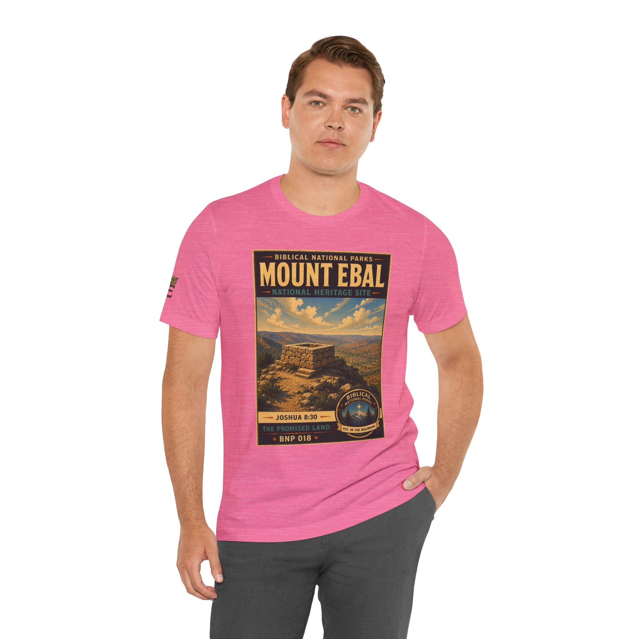 Biblical National Parks Collection III- The Promised Land #018/018 Joshua 8: 30 | Vintage nature poster Tee | Biblical national parks graphic shirt