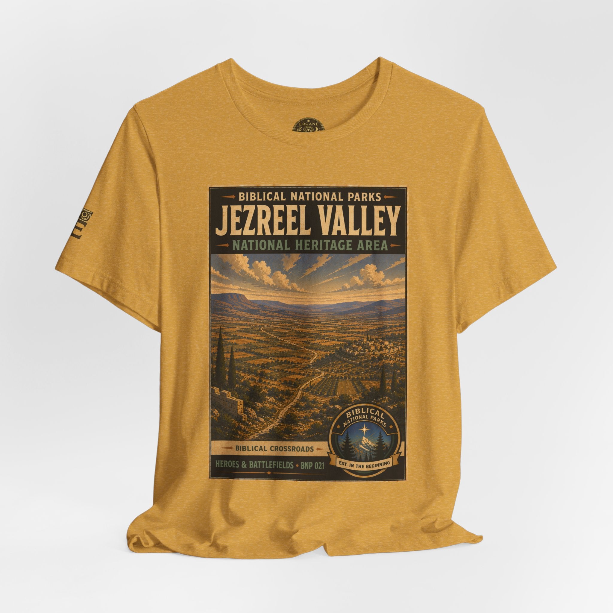 Biblical National Parks Collection IV- Heros & Battlefields #021/023 Biblical Crossroads | Vintage nature poster Tee | Biblical national parks graphic shirt