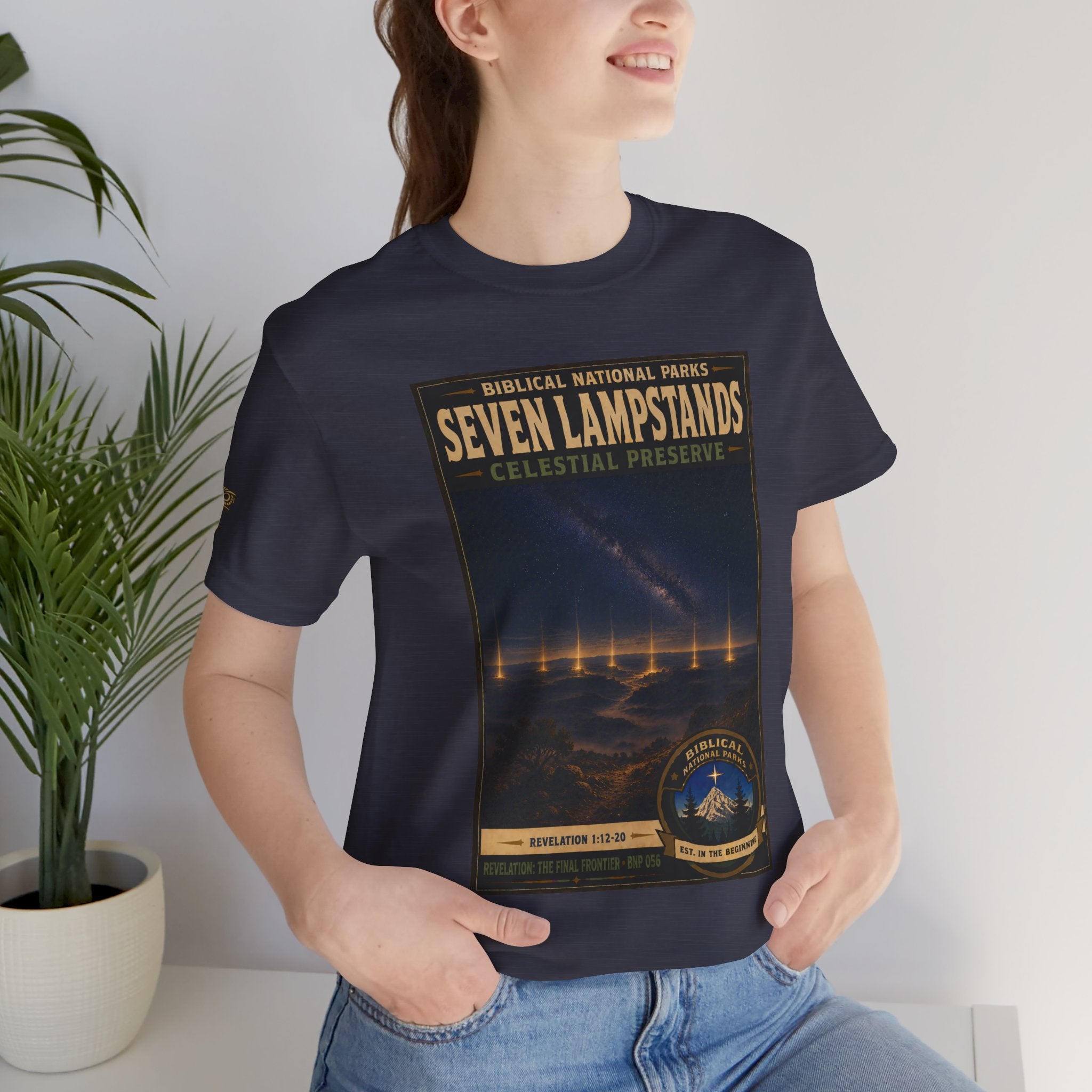 Biblical National Parks Collection X- #056/061 - Revelation: The Final Frontier | Revelation 1: 12-20 | Vintage nature poster Tee | Biblical national parks graphic shirt