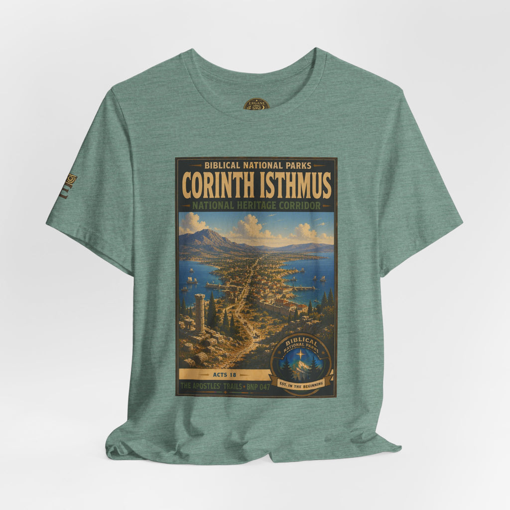 Biblical National Parks Collection VIII- The Apostles' Trails #047/049 | Acts 18 | Vintage nature poster Tee | Biblical national parks graphic shirt