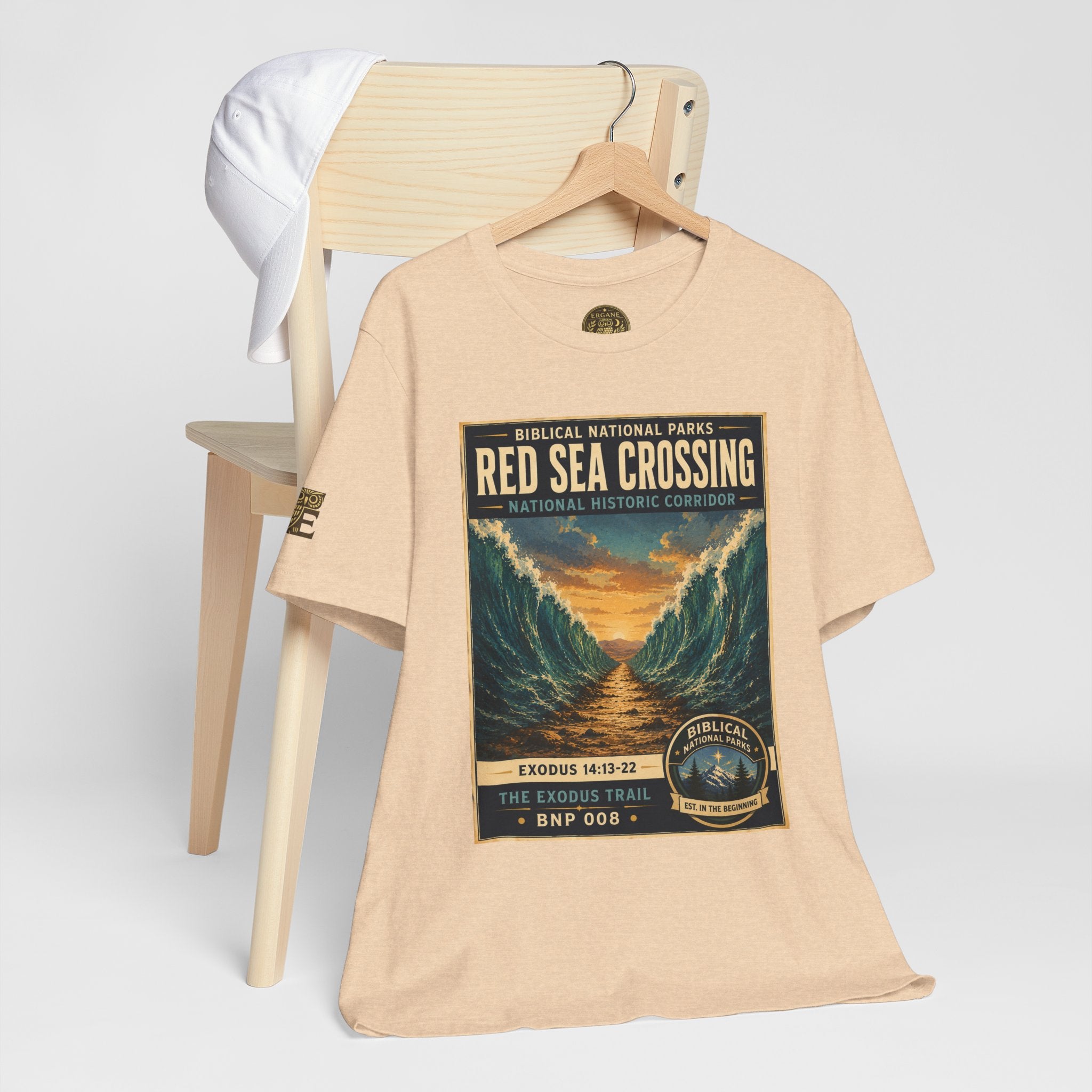 Biblical National Parks Collection II- The Exodus Trail #008/013 Exodus 14: 13-22 | Vintage nature poster Tee | Biblical national parks graphic shirt