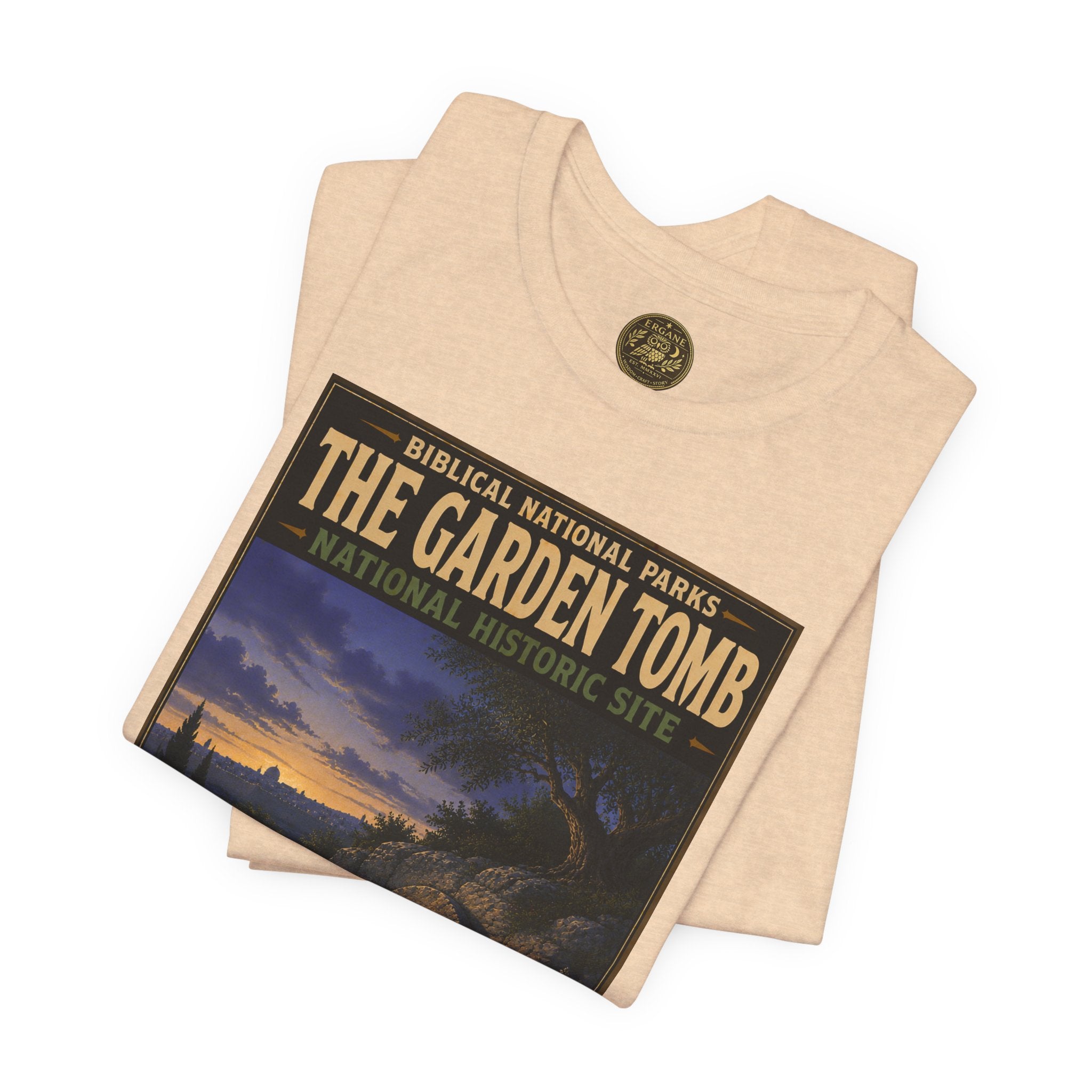 Biblical National Parks Collection VII- The Holy Week #040/041 | Matthew 27: 55-66 | Vintage nature poster Tee | Biblical national parks graphic shirt