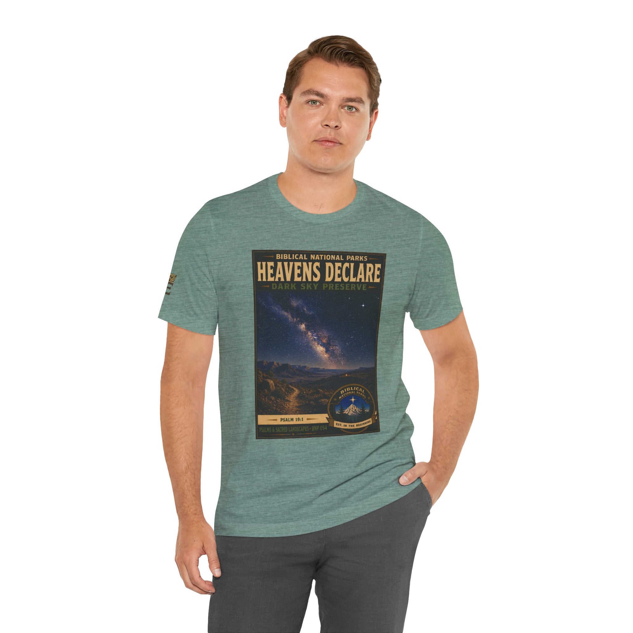 Biblical National Parks Collection IX- #054/054 -Psalms & Sacred Landscapes | Psalm 19:1 | Vintage nature poster Tee | Biblical national parks graphic shirt