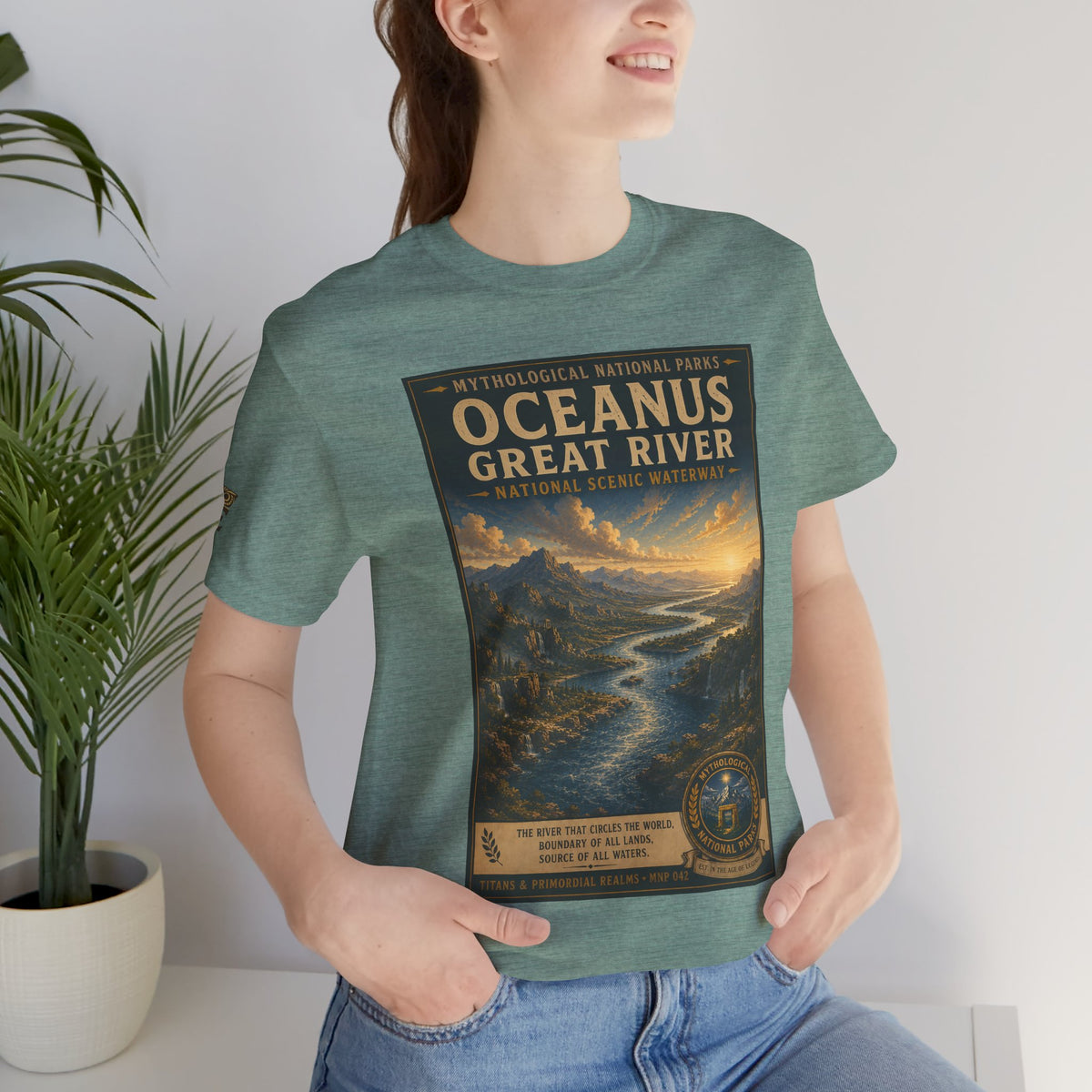 Mythological National Parks COLLECTION V- #042-050 TITANS & PRIMORDIAL REALMS | Vintage nature poster Tee | Mythological National Parks graphic shirt