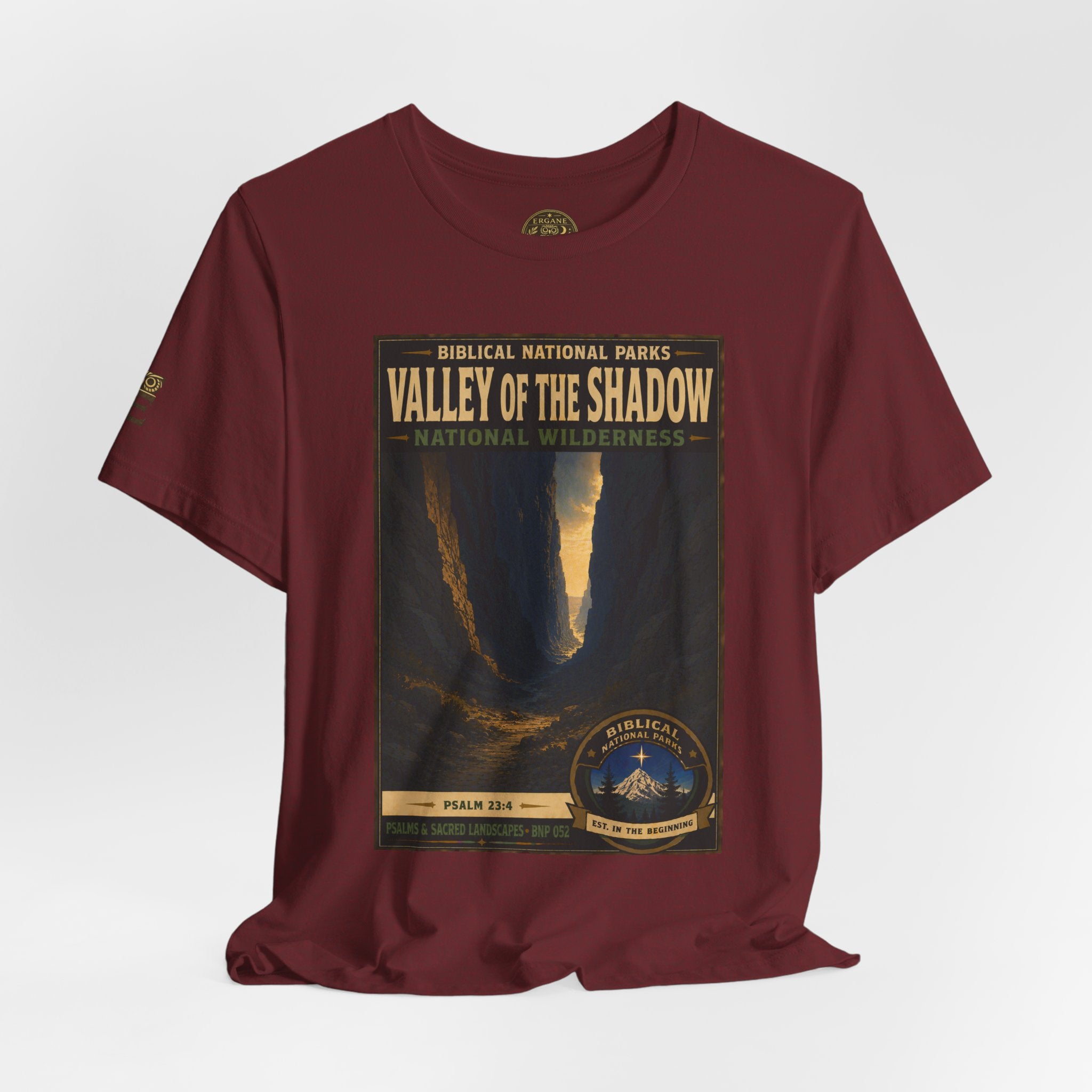 Biblical National Parks Collection IX- #052/054 -Psalms & Sacred Landscapes | Psalm 23:4 | Vintage nature poster Tee | Biblical national parks graphic shirt