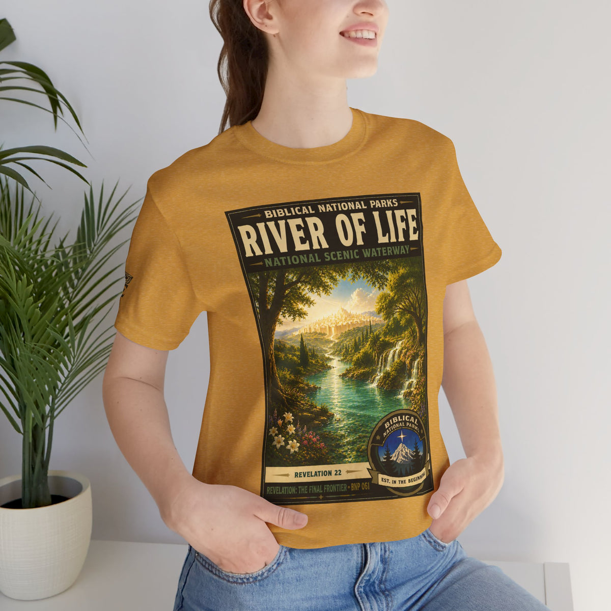 Biblical National Parks Collection X- #061/061 - Revelation: The Final Frontier | Revelation 22 | Vintage nature poster Tee | Biblical national parks graphic shirt 2