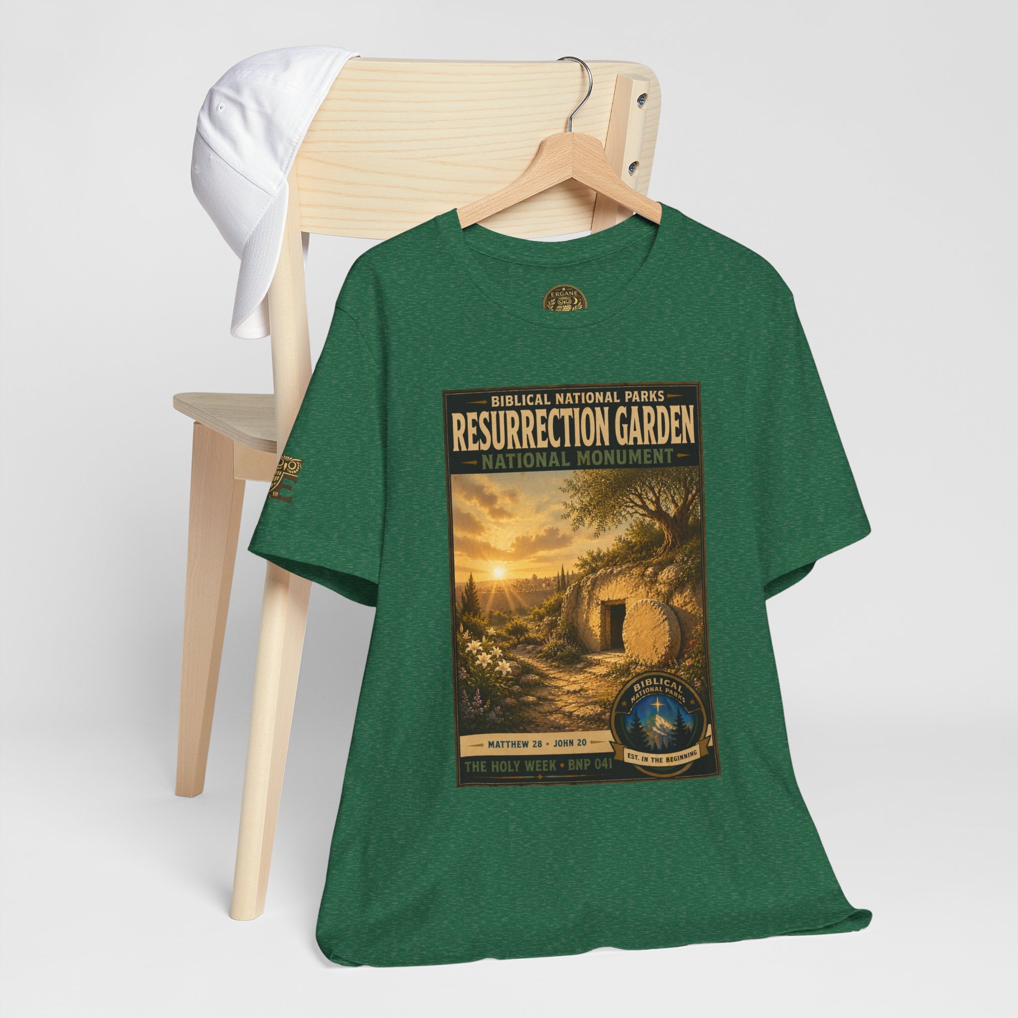 Biblical National Parks Collection VII- The Holy Week #041/041 | Matthew 28 - John 20 | Vintage nature poster Tee | Biblical national parks graphic shirt