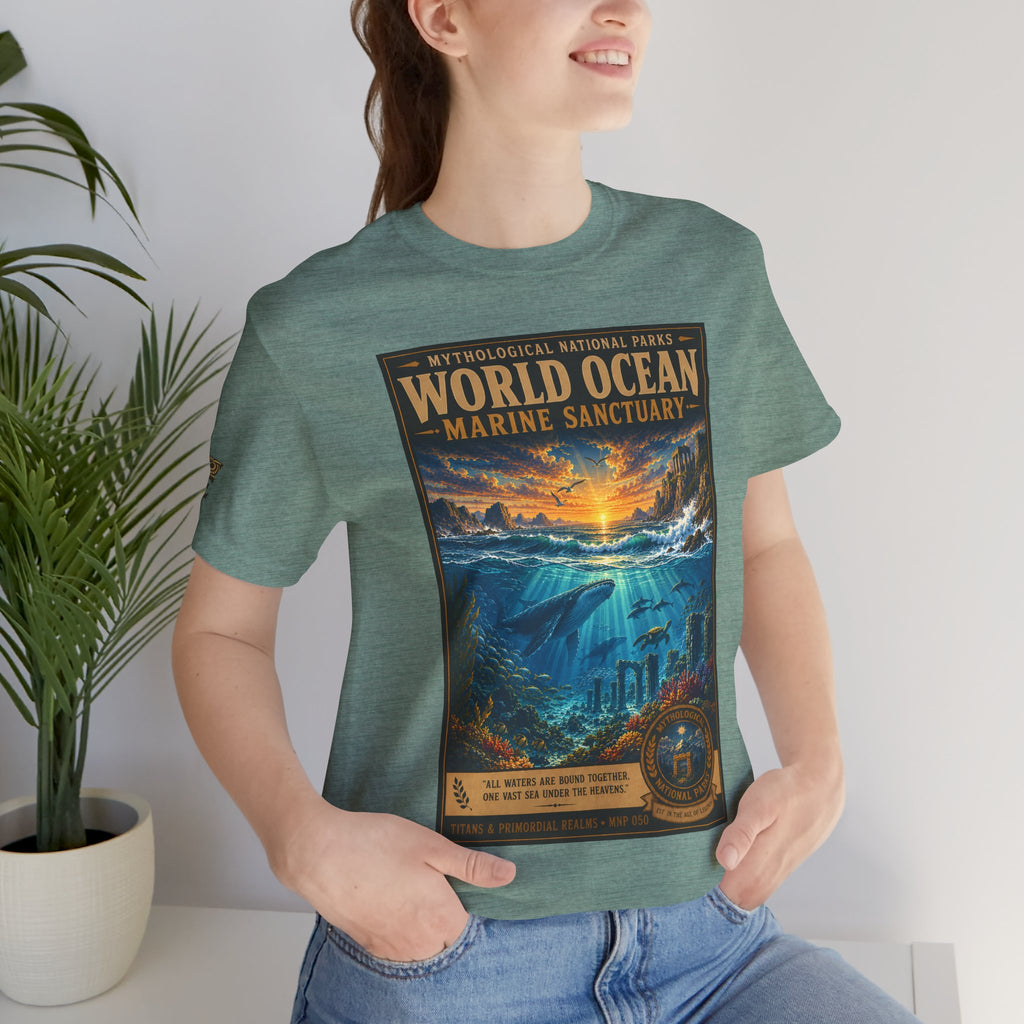 Mythological National Parks COLLECTION V- #050-050 TITANS & PRIMORDIAL REALMS | Vintage nature poster Tee | Mythological National Parks graphic shirt