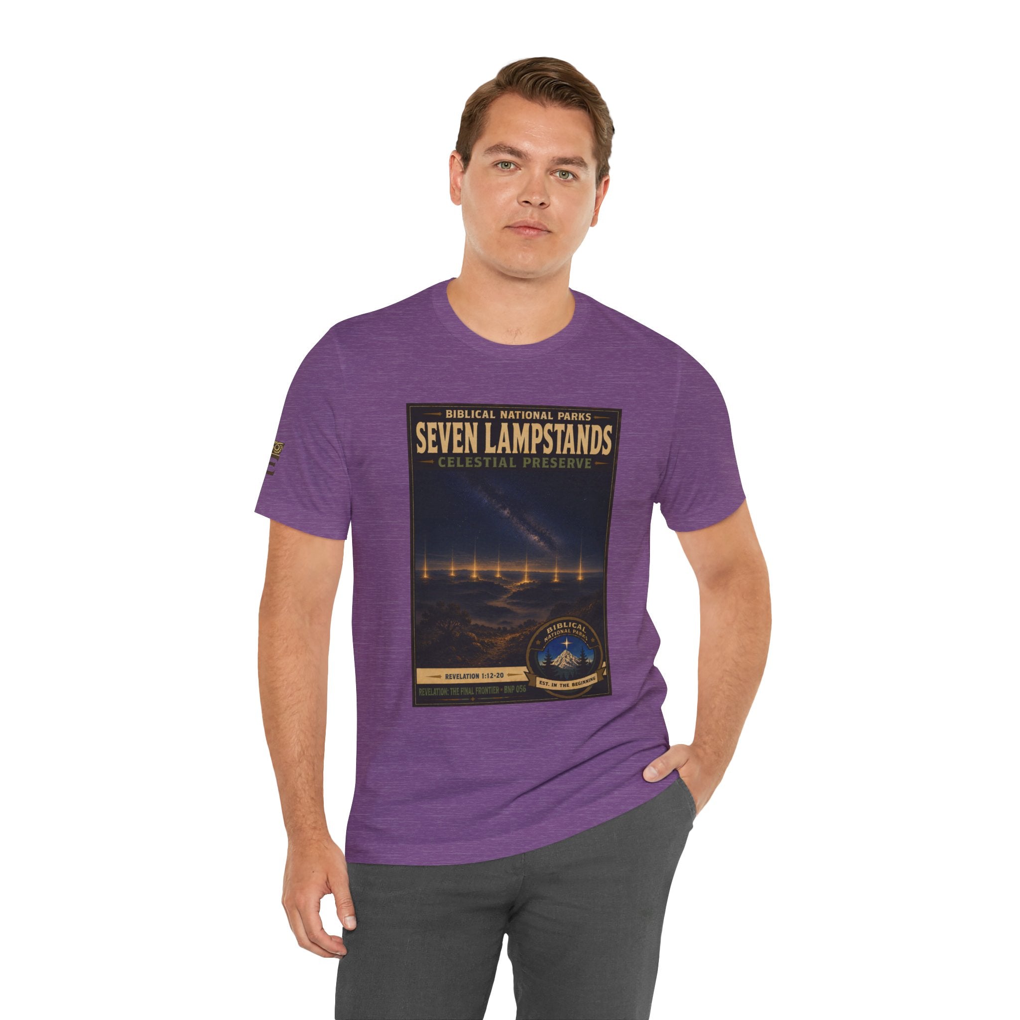 Biblical National Parks Collection X- #056/061 - Revelation: The Final Frontier | Revelation 1: 12-20 | Vintage nature poster Tee | Biblical national parks graphic shirt