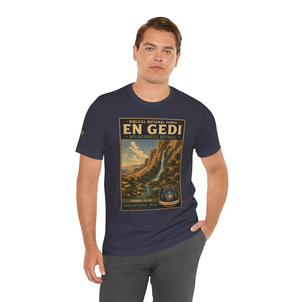 Biblical National Parks Collection IV- Heros & Battlefields #022/023 1 Samuel 23-24 | Vintage nature poster Tee | Biblical national parks graphic shirt