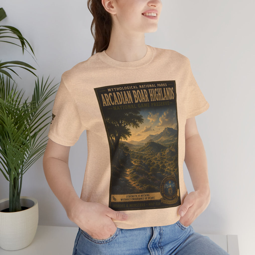Mythological National Parks Collection III- #024-028 - Heros & Monsters | Vintage nature poster Tee | Mythological National Parks graphic shirt