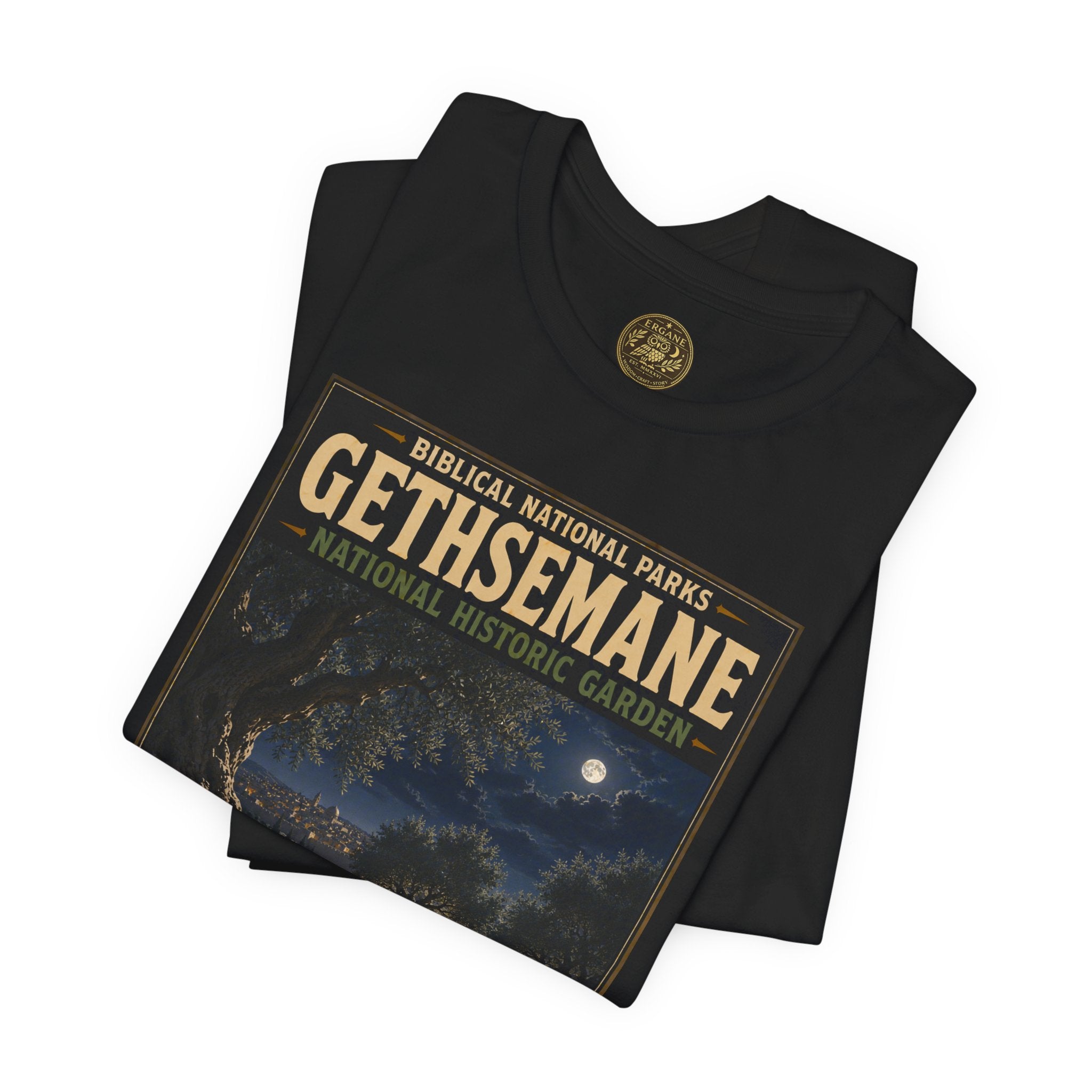 Biblical National Parks Collection VII- The Holy Week #038/041 | Matthew 26: 36-46 | Vintage nature poster Tee | Biblical national parks graphic shirt