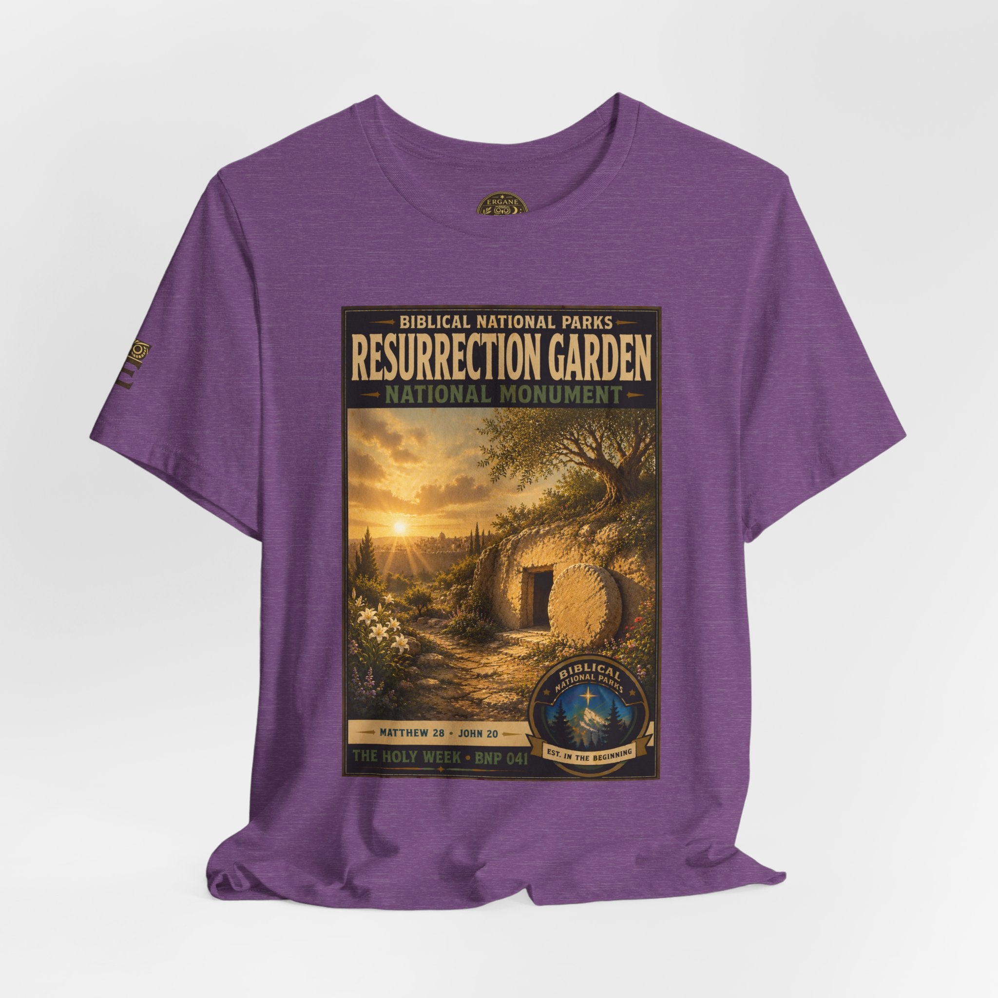 Biblical National Parks Collection VII- The Holy Week #041/041 | Matthew 28 - John 20 | Vintage nature poster Tee | Biblical national parks graphic shirt