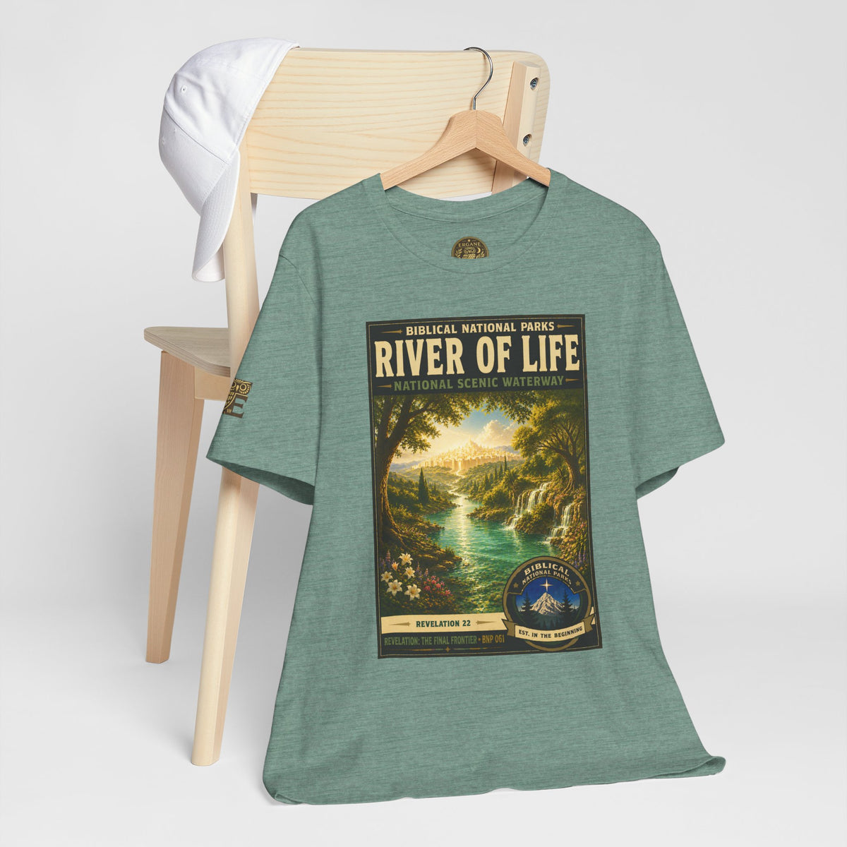 Biblical National Parks Collection X- #061/061 - Revelation: The Final Frontier | Revelation 22 | Vintage nature poster Tee | Biblical national parks graphic shirt 2