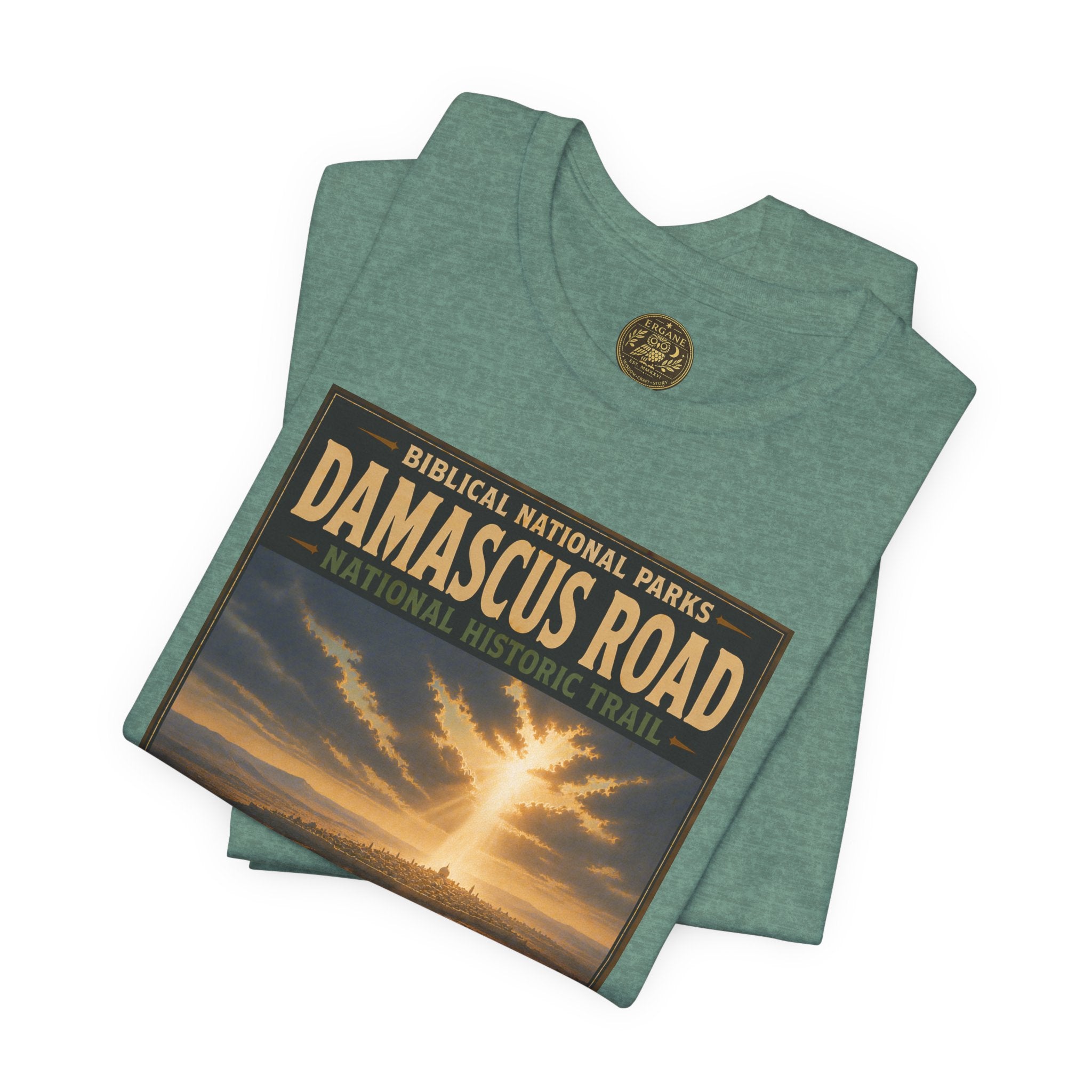 Biblical National Parks Collection VIII- The Apostles' Trails #042/049 | Acts 9 | Vintage nature poster Tee | Biblical national parks graphic shirt