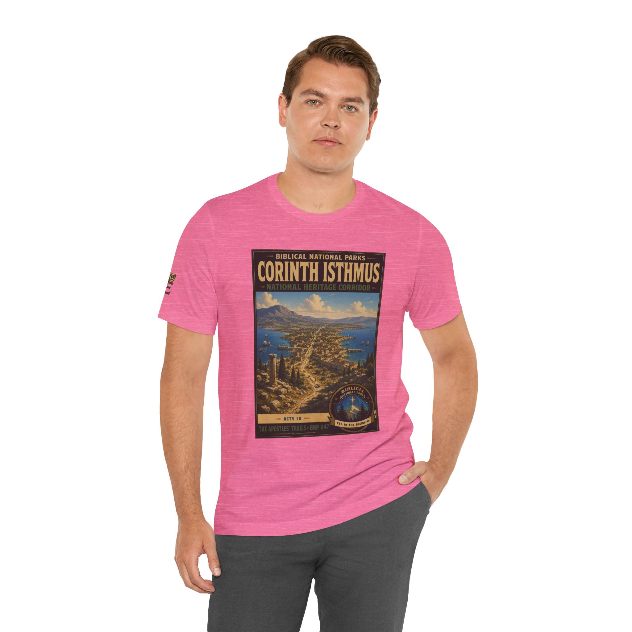 Biblical National Parks Collection VIII- The Apostles' Trails #047/049 | Acts 18 | Vintage nature poster Tee | Biblical national parks graphic shirt
