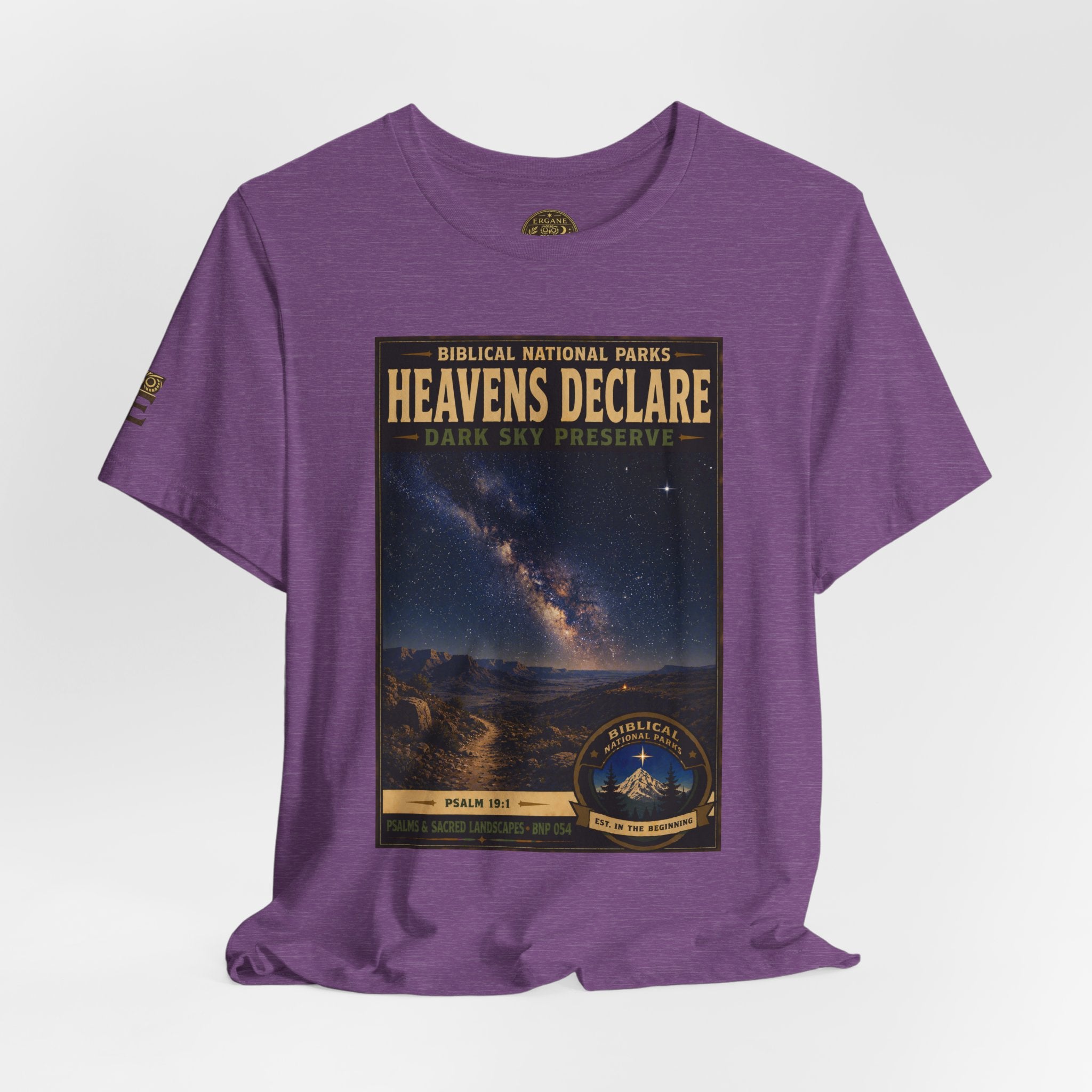 Biblical National Parks Collection IX- #054/054 -Psalms & Sacred Landscapes | Psalm 19:1 | Vintage nature poster Tee | Biblical national parks graphic shirt