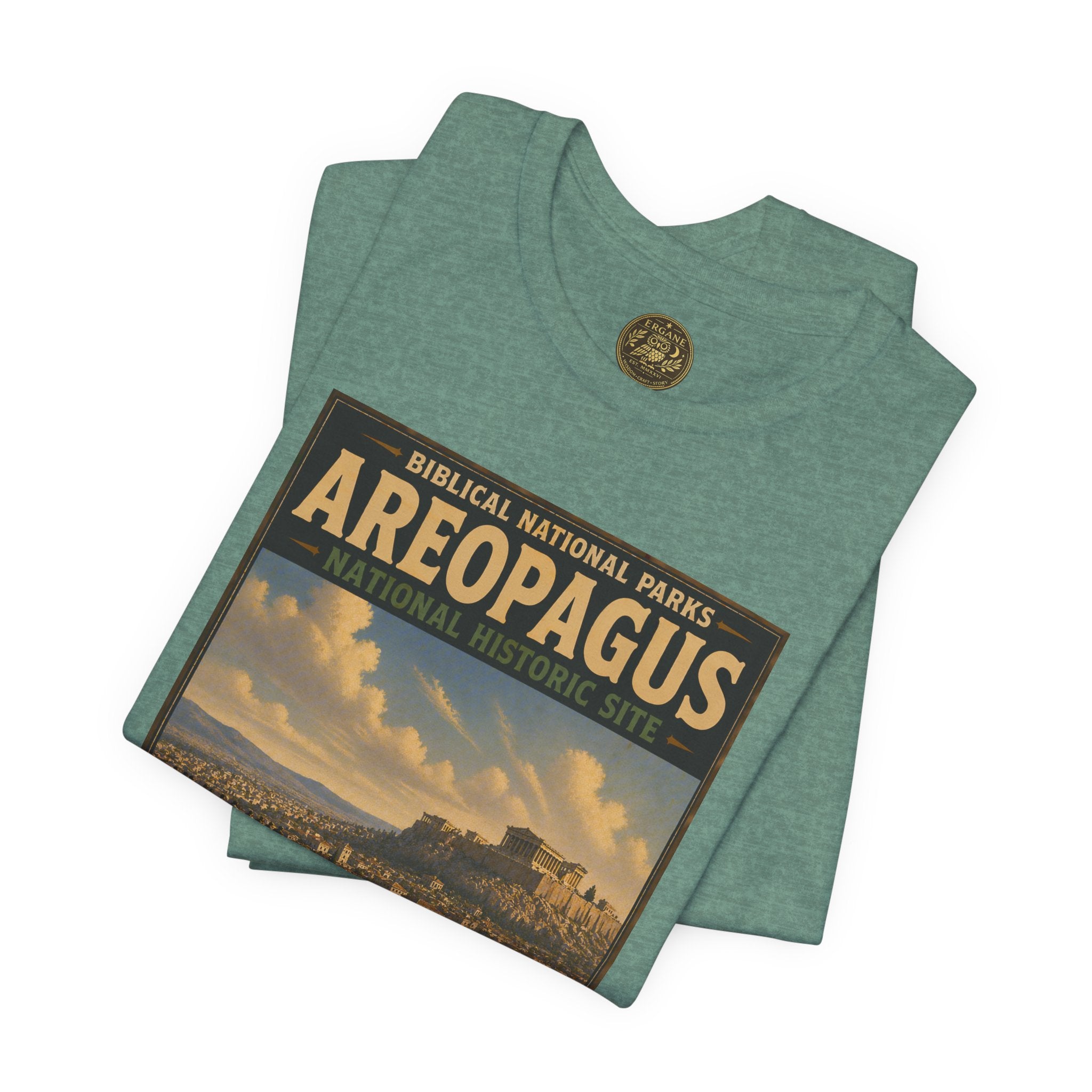 Biblical National Parks Collection VIII- The Apostles' Trails #046/049 | Acts 17 | Vintage nature poster Tee | Biblical national parks graphic shirt