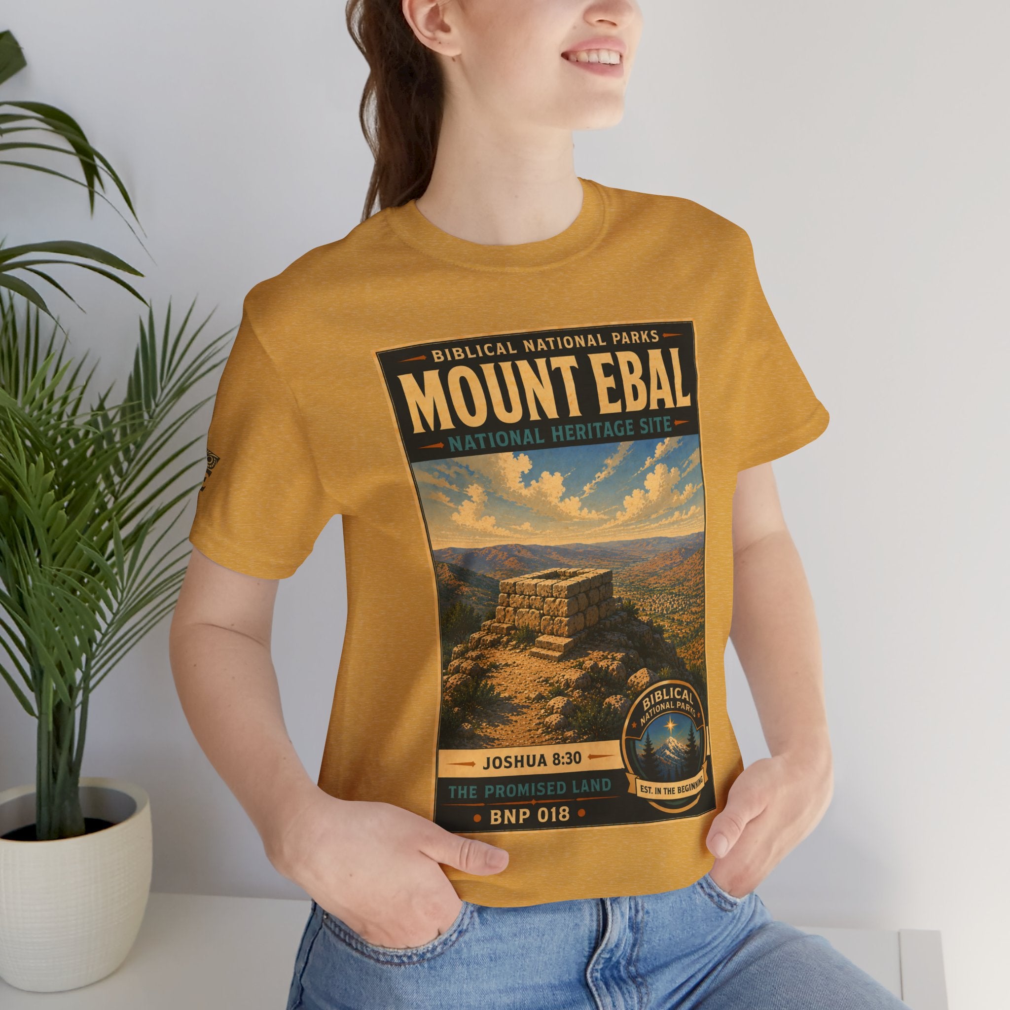 Biblical National Parks Collection III- The Promised Land #018/018 Joshua 8: 30 | Vintage nature poster Tee | Biblical national parks graphic shirt