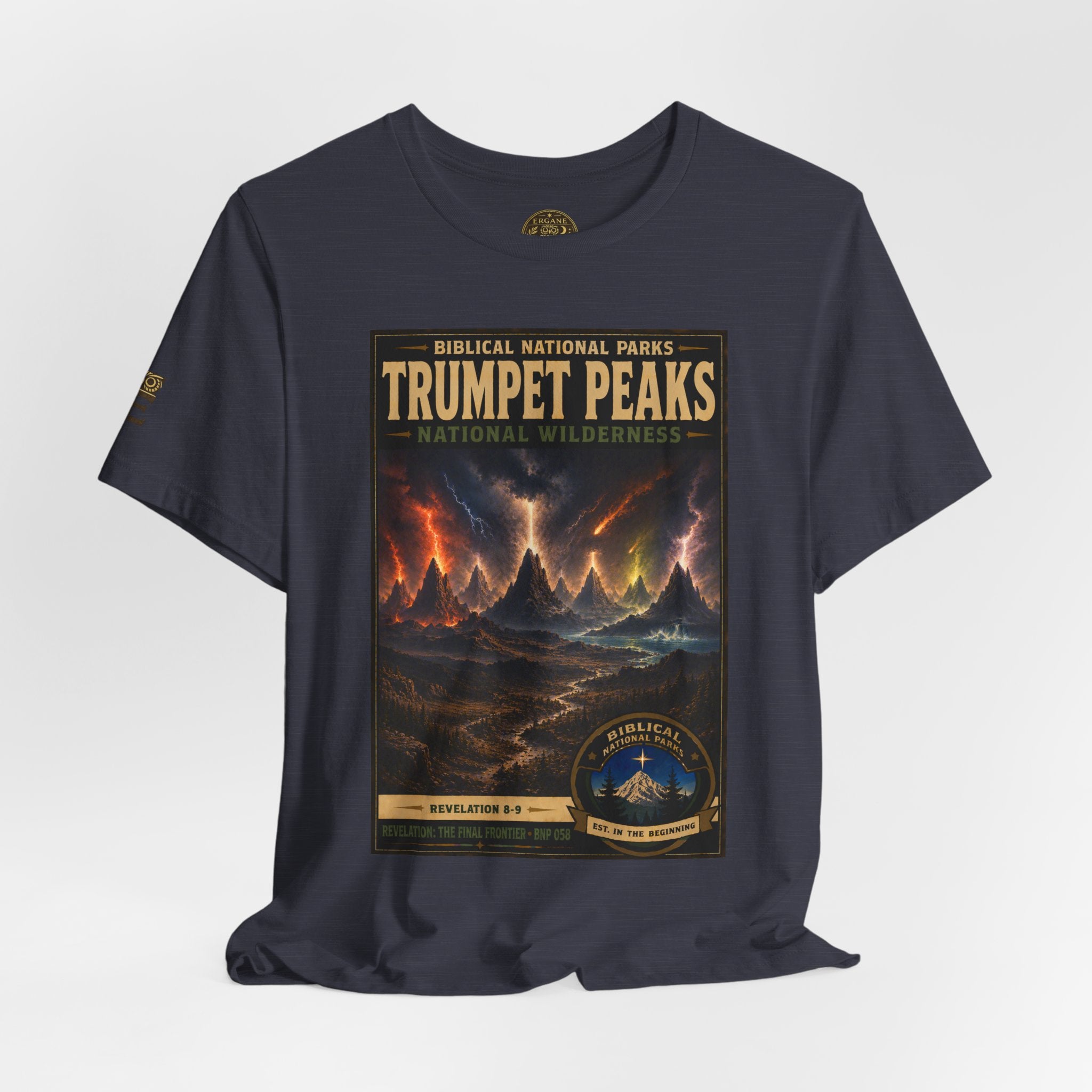 Biblical National Parks Collection X- #058/061 - Revelation: The Final Frontier | Revelation 8-9 | Vintage nature poster Tee | Biblical national parks graphic shirt