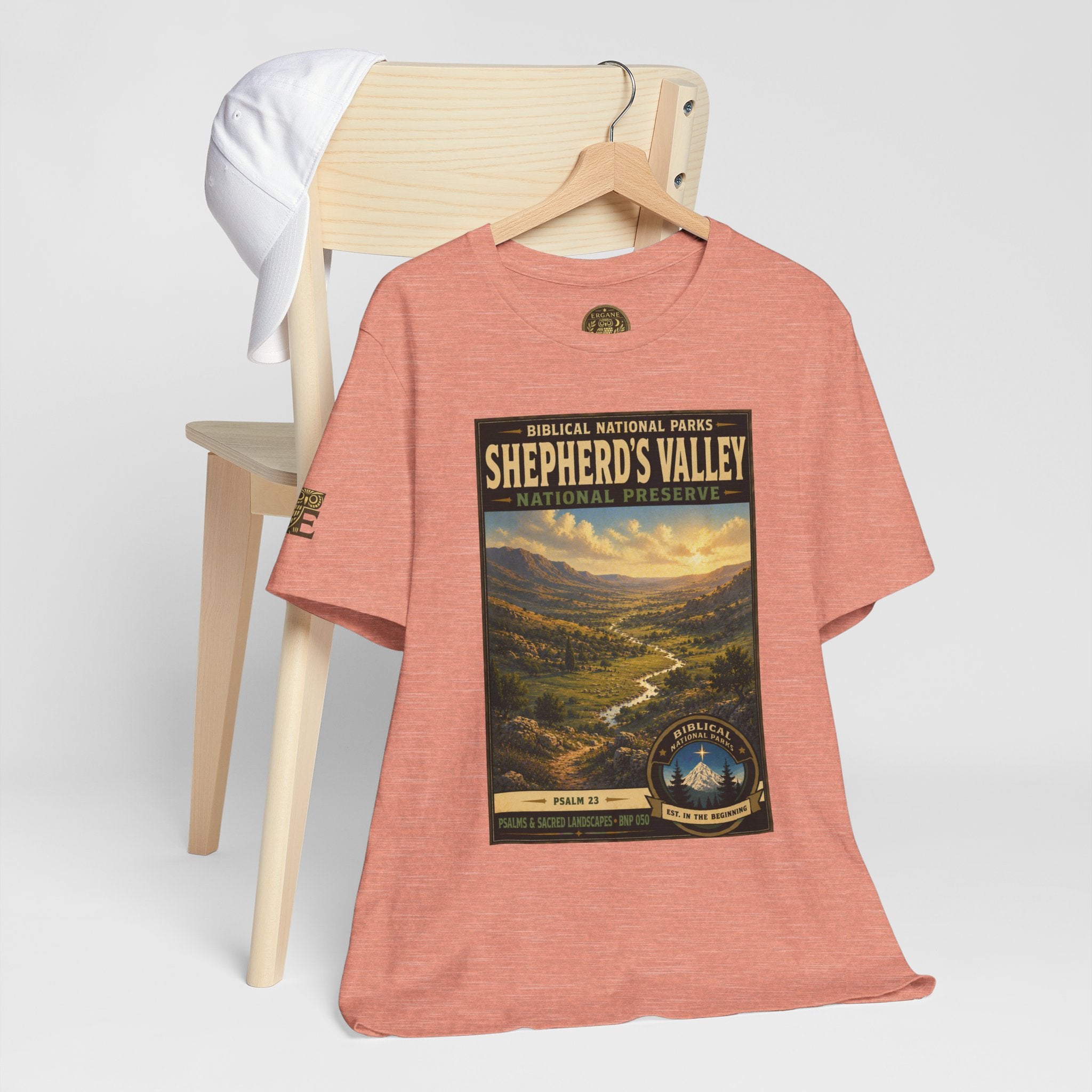 Biblical National Parks Collection IX- #050/054 -Psalms & Sacred Landscapes | Psalm 23 | Vintage nature poster Tee | Biblical national parks graphic shirt