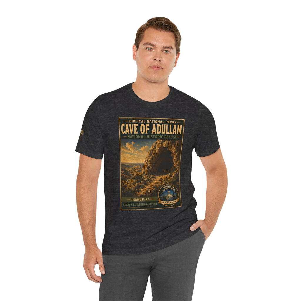 Biblical National Parks Collection IV- Heros & Battlefields #023/023 1 Samuel 22 | Vintage nature poster Tee | Biblical national parks graphic shirt