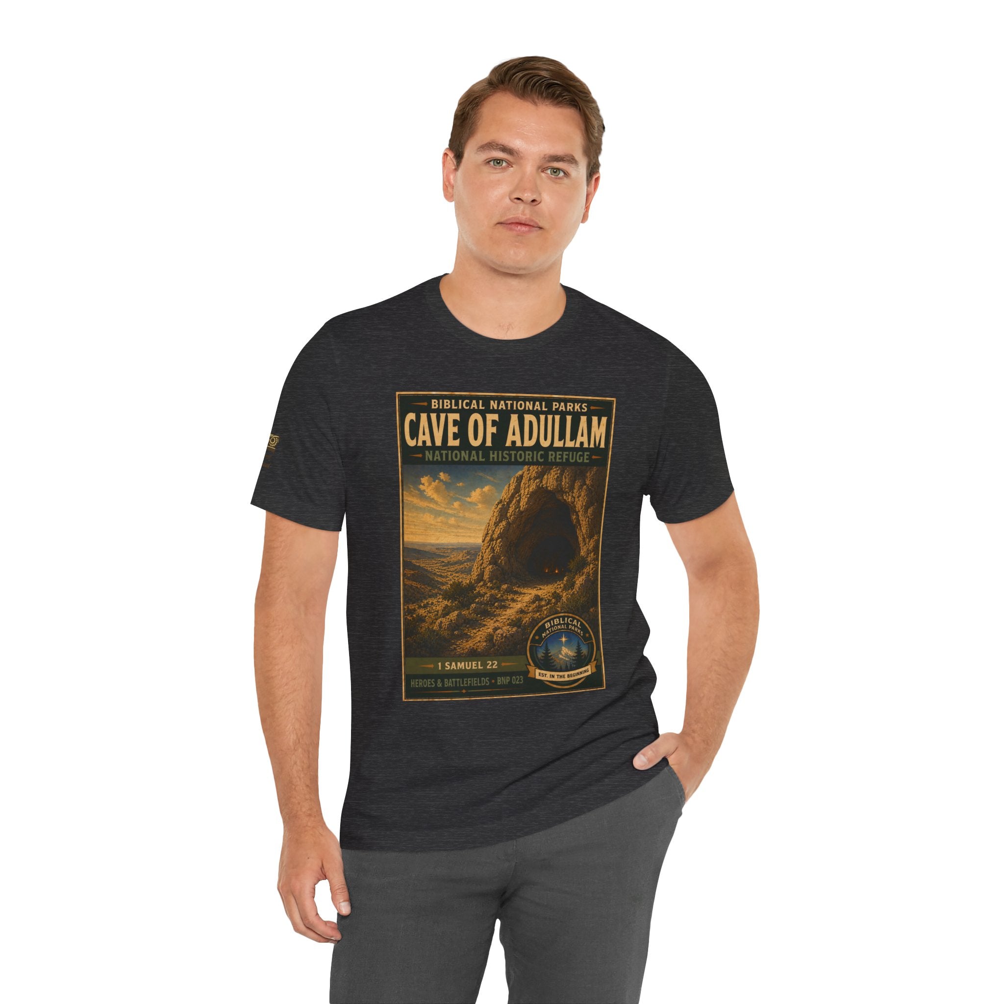 Biblical National Parks Collection IV- Heros & Battlefields #023/023 1 Samuel 22 | Vintage nature poster Tee | Biblical national parks graphic shirt
