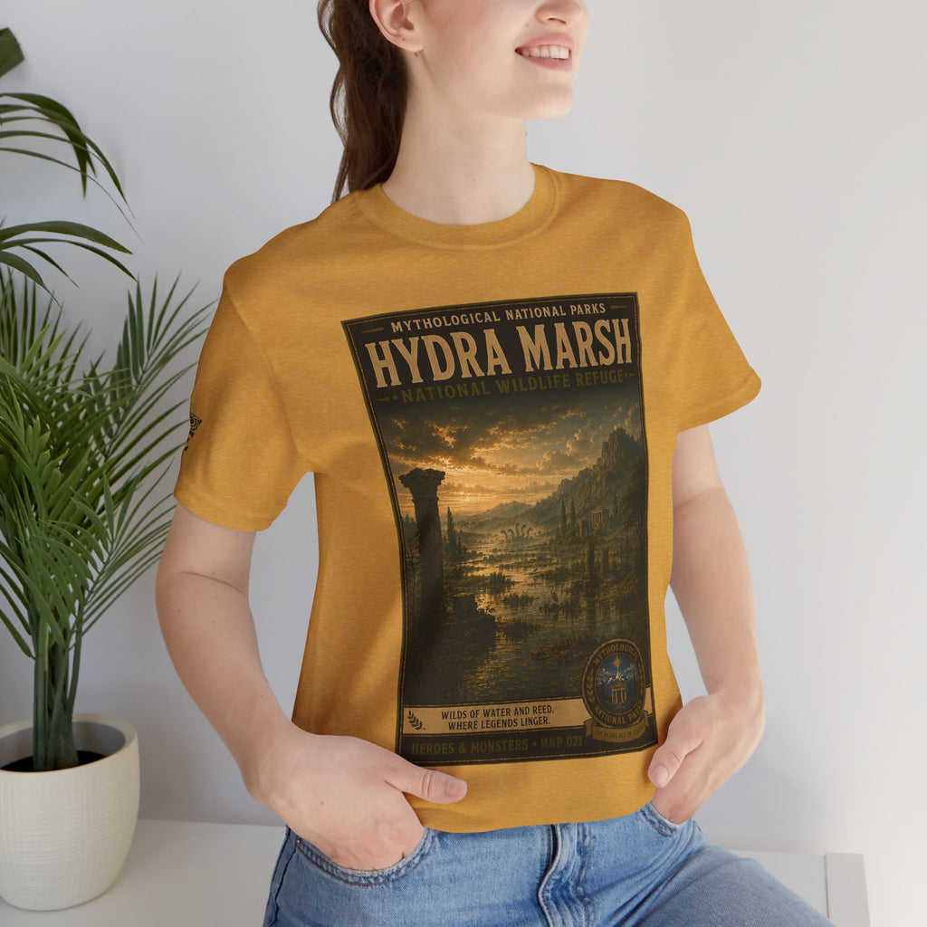 Mythological National Parks Collection III- #021-028 - Heros & Monsters | Vintage nature poster Tee | Mythological National Parks graphic shirt