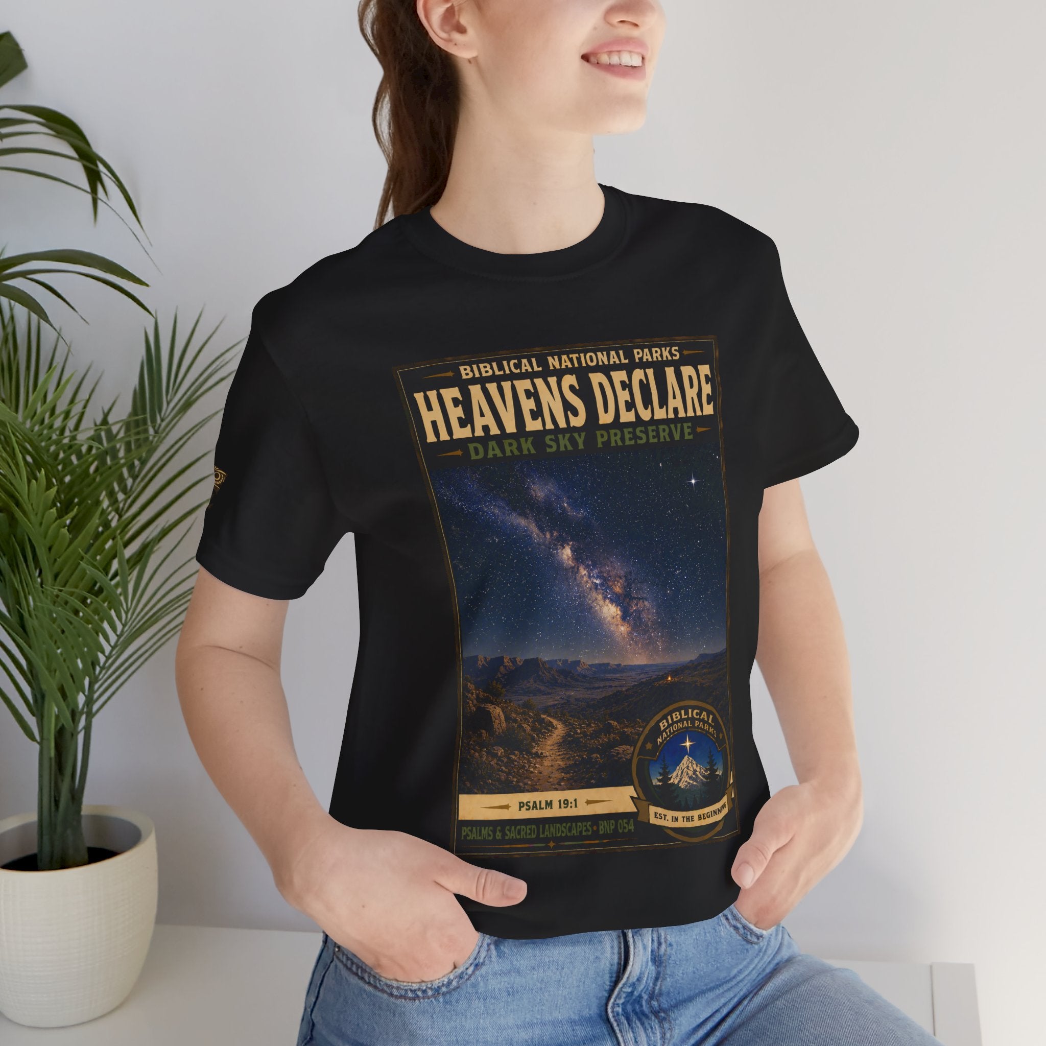 Biblical National Parks Collection IX- #054/054 -Psalms & Sacred Landscapes | Psalm 19:1 | Vintage nature poster Tee | Biblical national parks graphic shirt