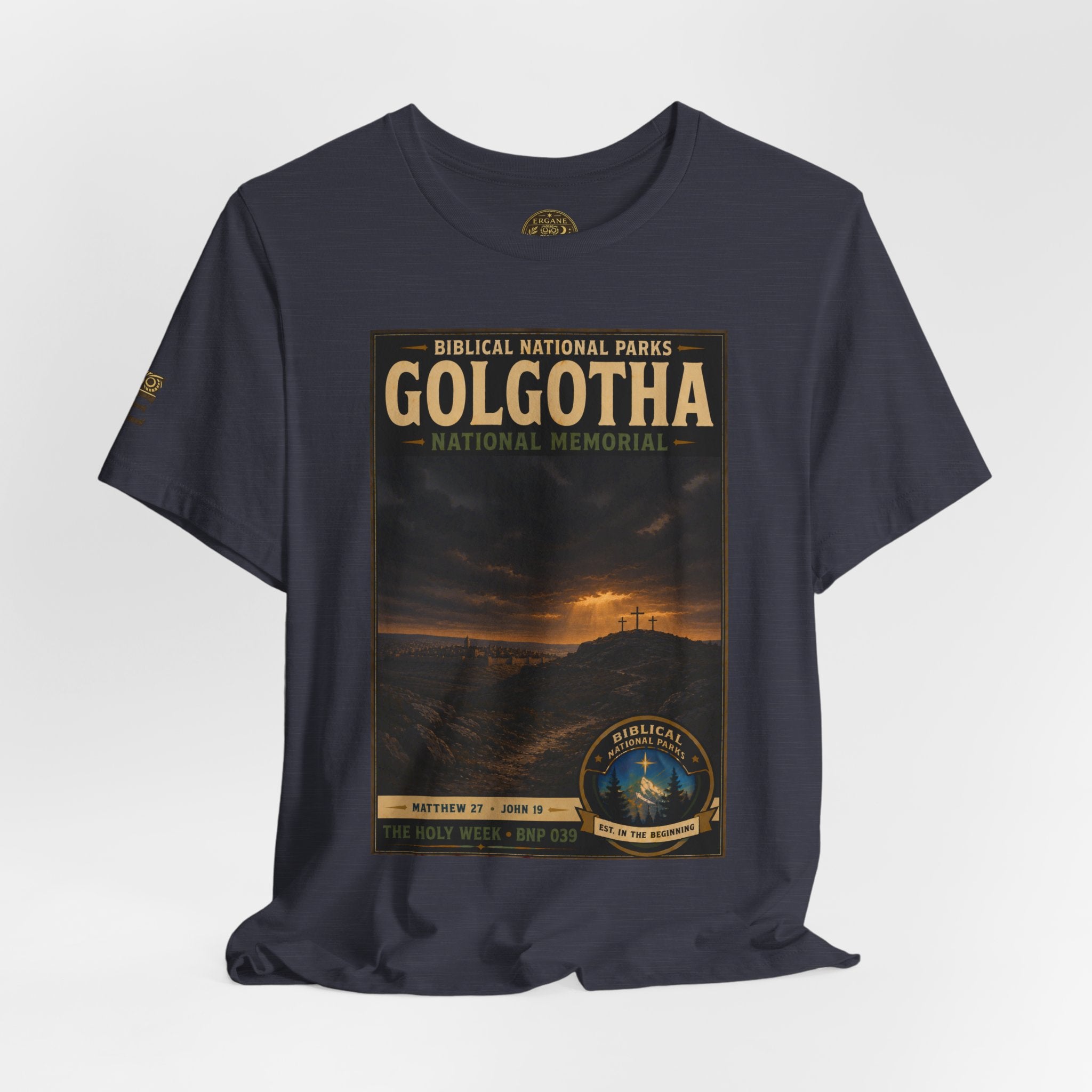 Biblical National Parks Collection VII- The Holy Week #039/041 | Matthew 27 - John 19 | Vintage nature poster Tee | Biblical national parks graphic shirt