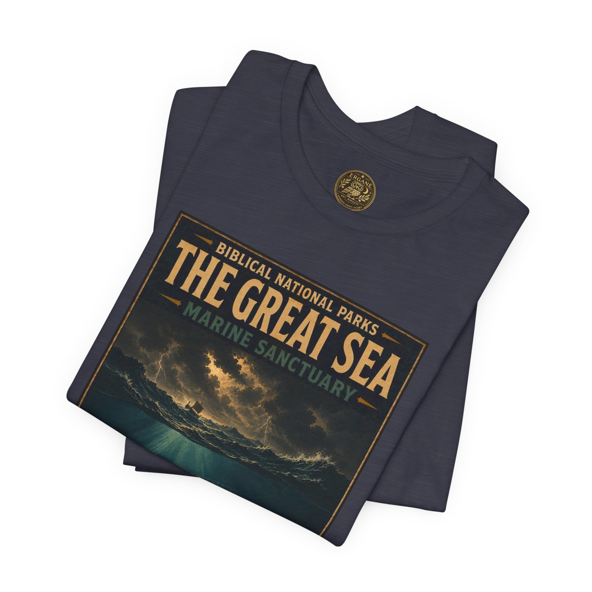 Biblical National Parks Collection V- Prophets & Wonders #030/030 Jonah 1-2 | Vintage nature poster Tee | Biblical national parks graphic shirt