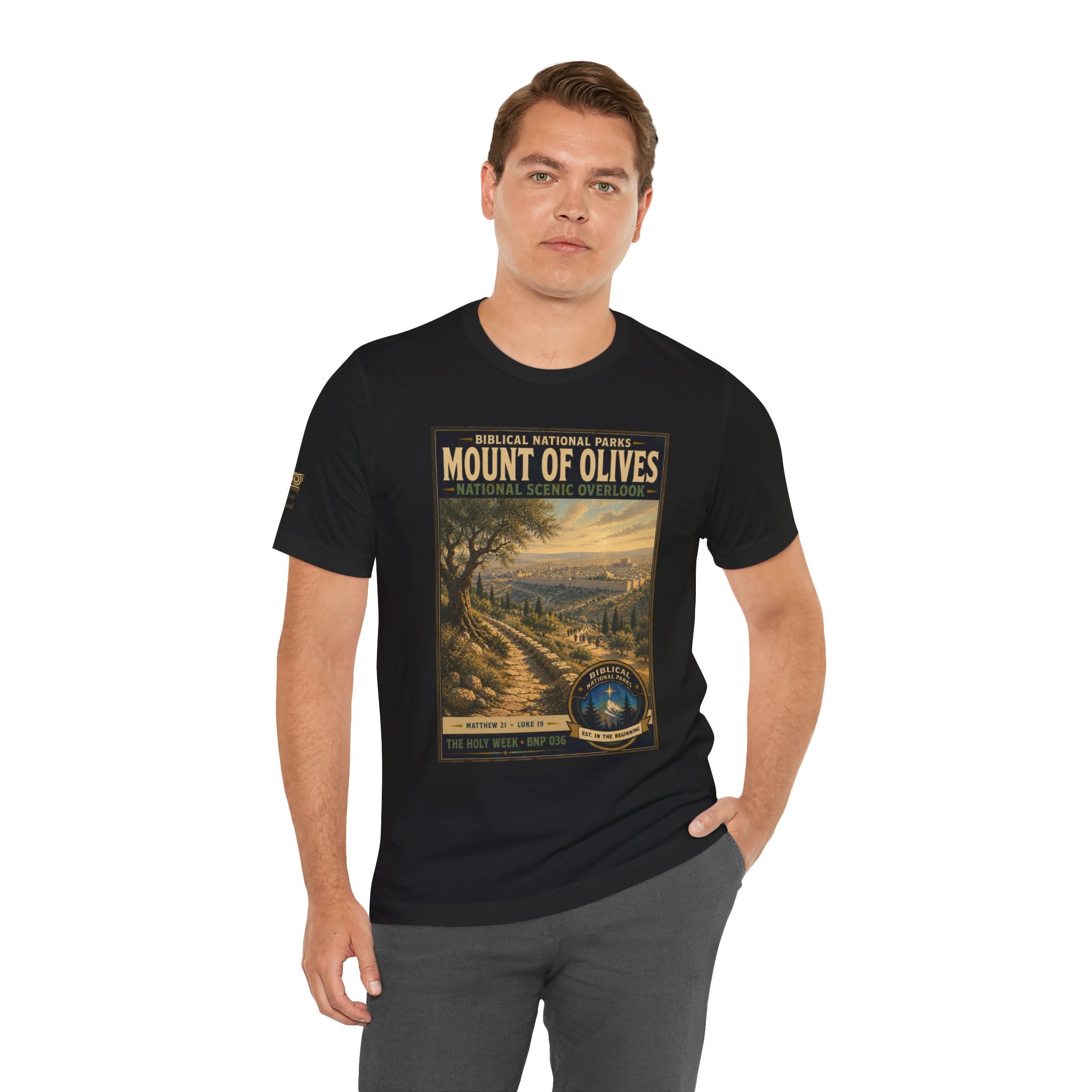 Biblical National Parks Collection VII- The Holy Week #036/041 | Matthew 21 - Luke 19 | Vintage nature poster Tee | Biblical national parks graphic shirt