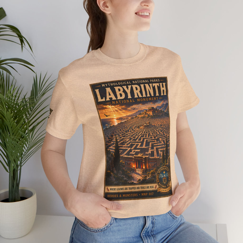 Mythological National Parks Collection III- #017-028 - Heros & Monsters | Vintage nature poster Tee | Mythological National Parks graphic shirt