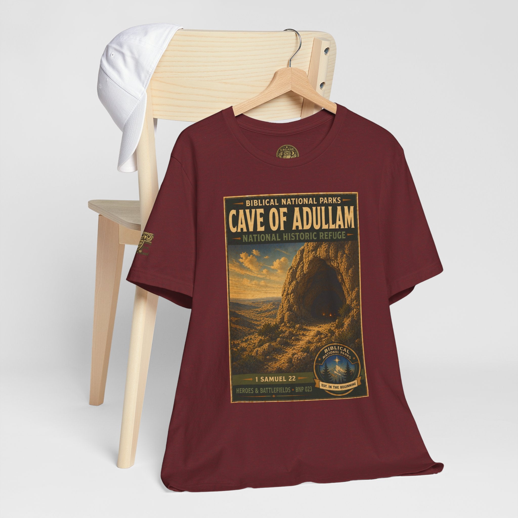 Biblical National Parks Collection IV- Heros & Battlefields #023/023 1 Samuel 22 | Vintage nature poster Tee | Biblical national parks graphic shirt