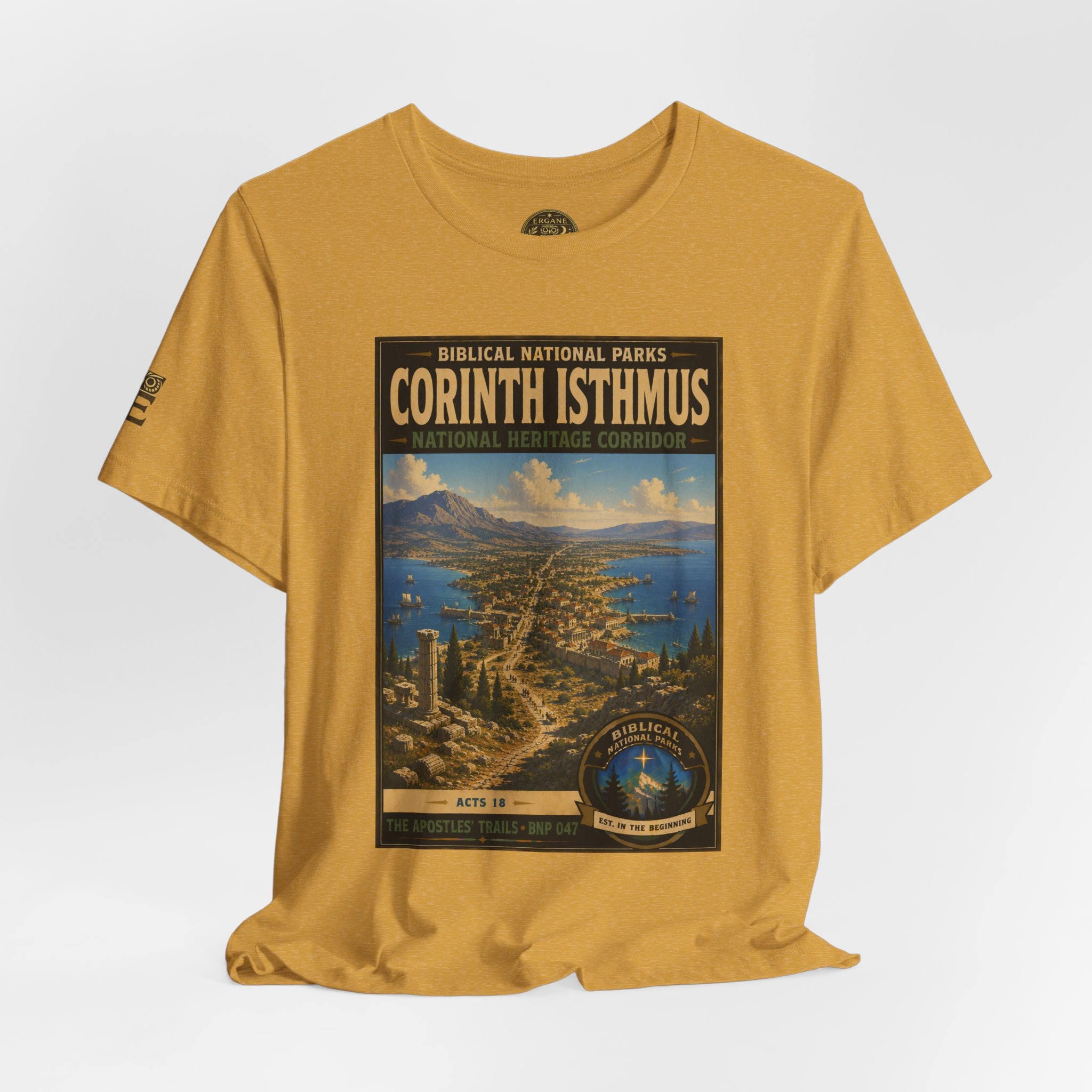 Biblical National Parks Collection VIII- The Apostles' Trails #047/049 | Acts 18 | Vintage nature poster Tee | Biblical national parks graphic shirt