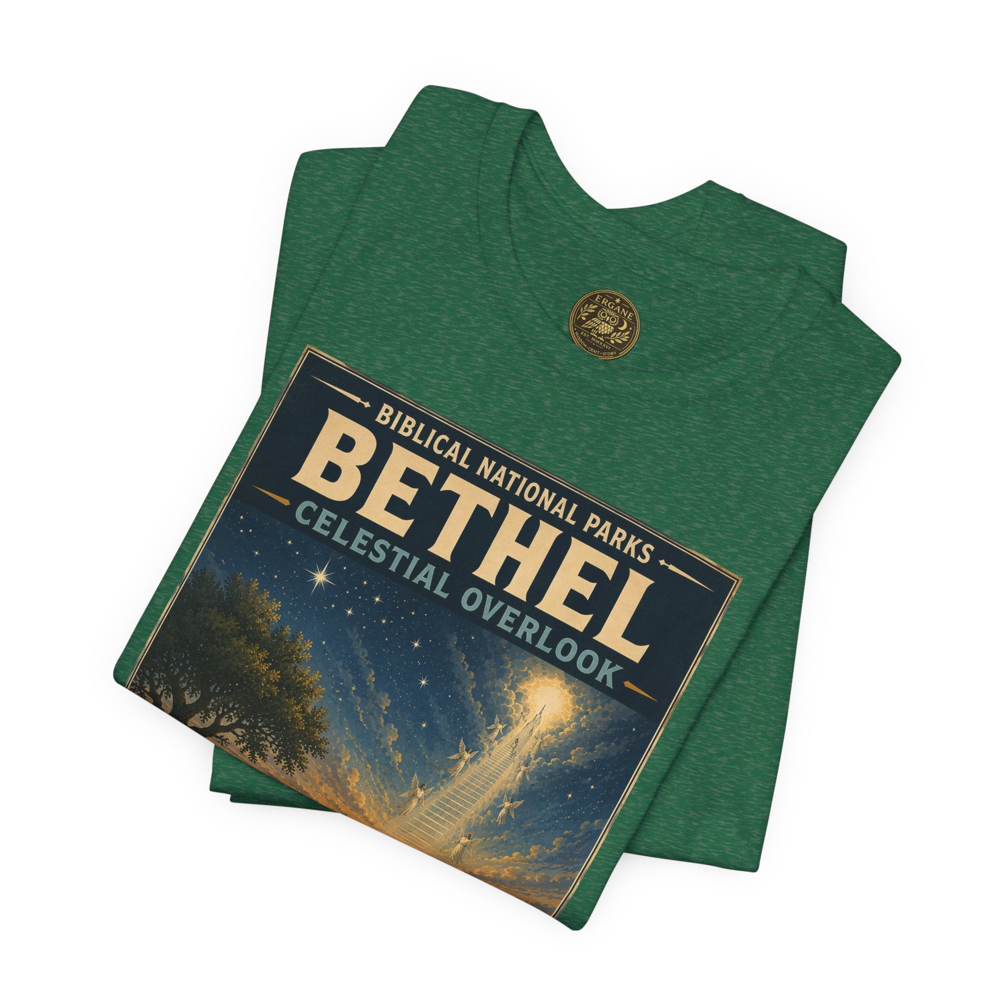 Biblical National Parks Collection I- In The Beginning #006/006 Genesis 28: 10-22 | Vintage nature poster Tee | Biblical national parks graphic shirt