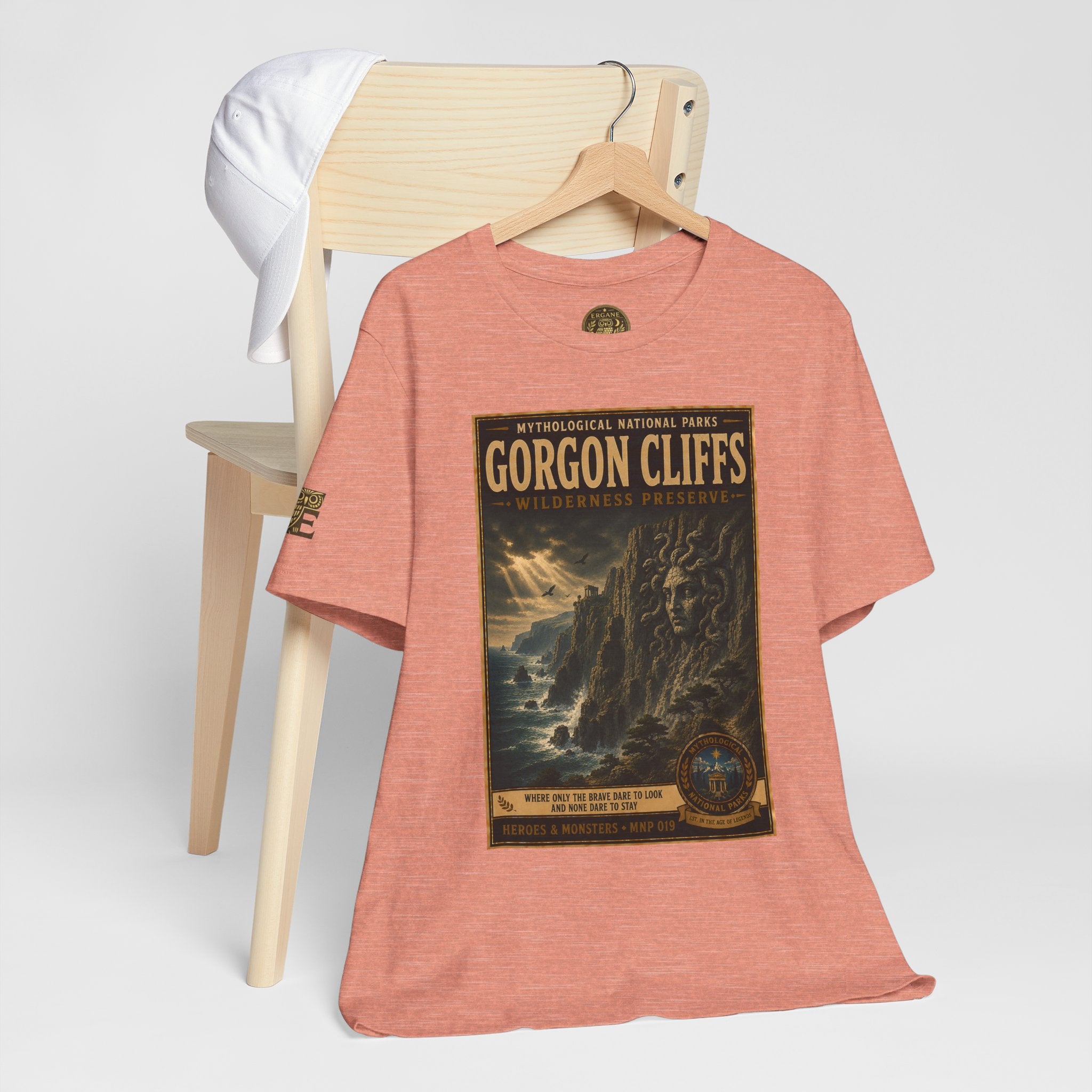 Mythological National Parks Collection III- #019-028 - Heros & Monsters | Vintage nature poster Tee | Mythological National Parks graphic shirt