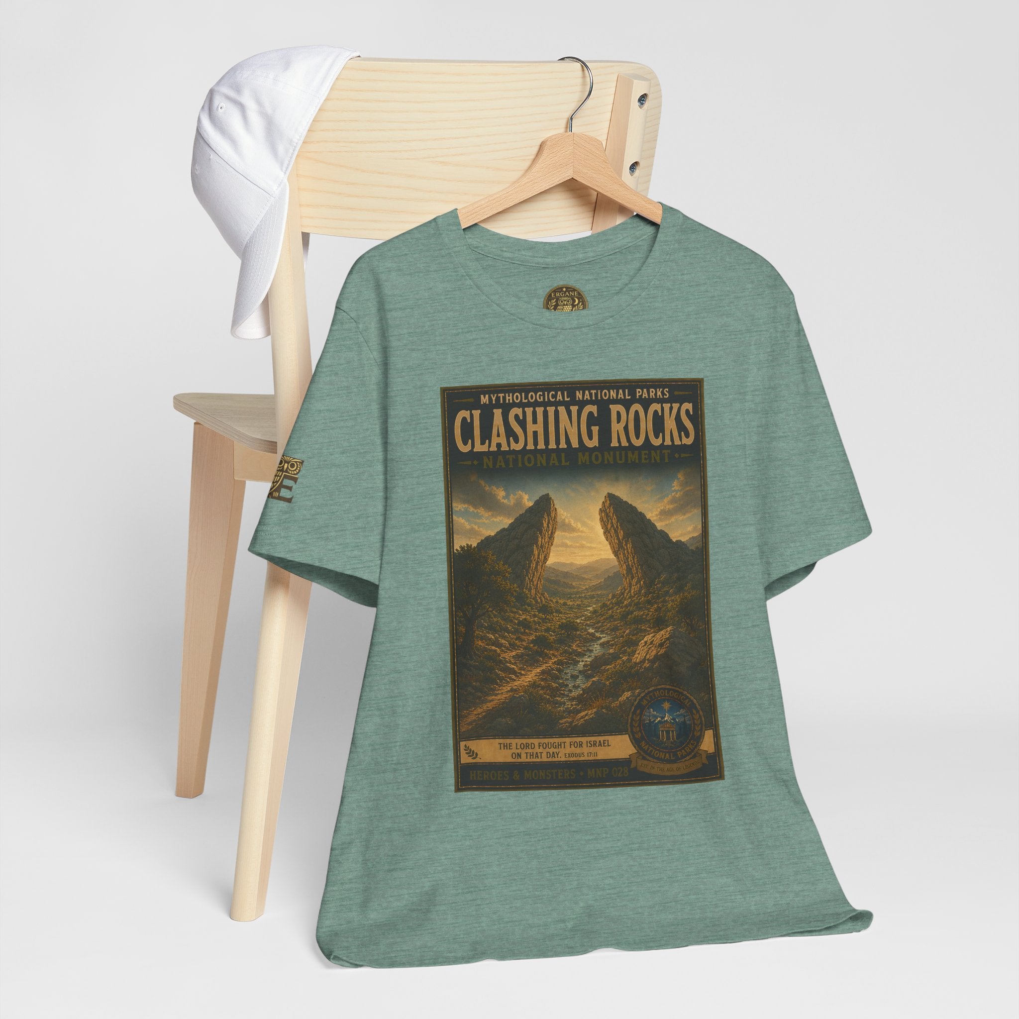 Mythological National Parks Collection III- #028-028 - Heros & Monsters | Vintage nature poster Tee | Mythological National Parks graphic shirt