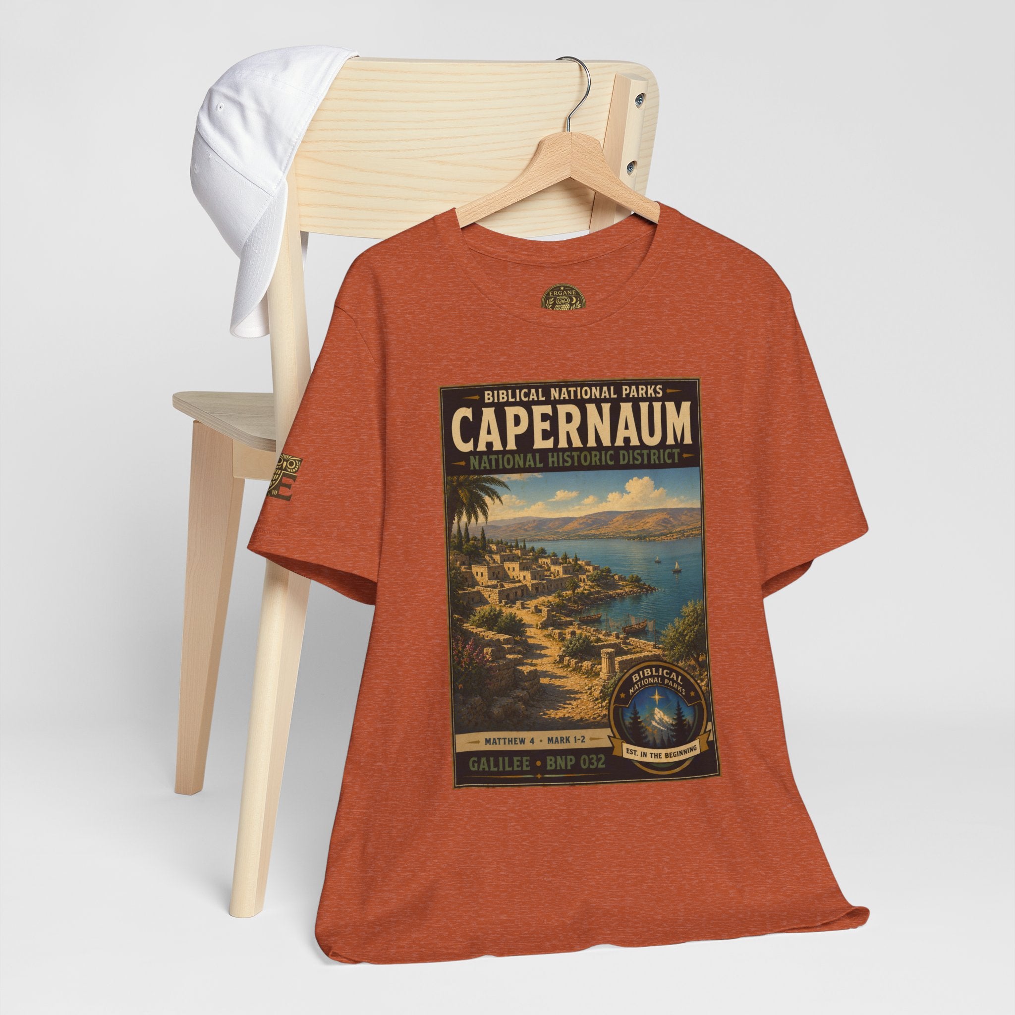 Biblical National Parks Collection VI- Galilee #032/035 Matthew 4 & Mark 1-2 | Vintage nature poster Tee | Biblical national parks graphic shirt