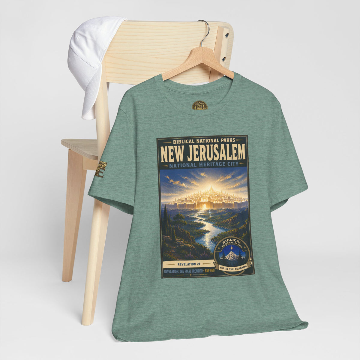 Biblical National Parks Collection X- #060/061 - Revelation: The Final Frontier | Revelation 21 | Vintage nature poster Tee | Biblical national parks graphic shirt 2